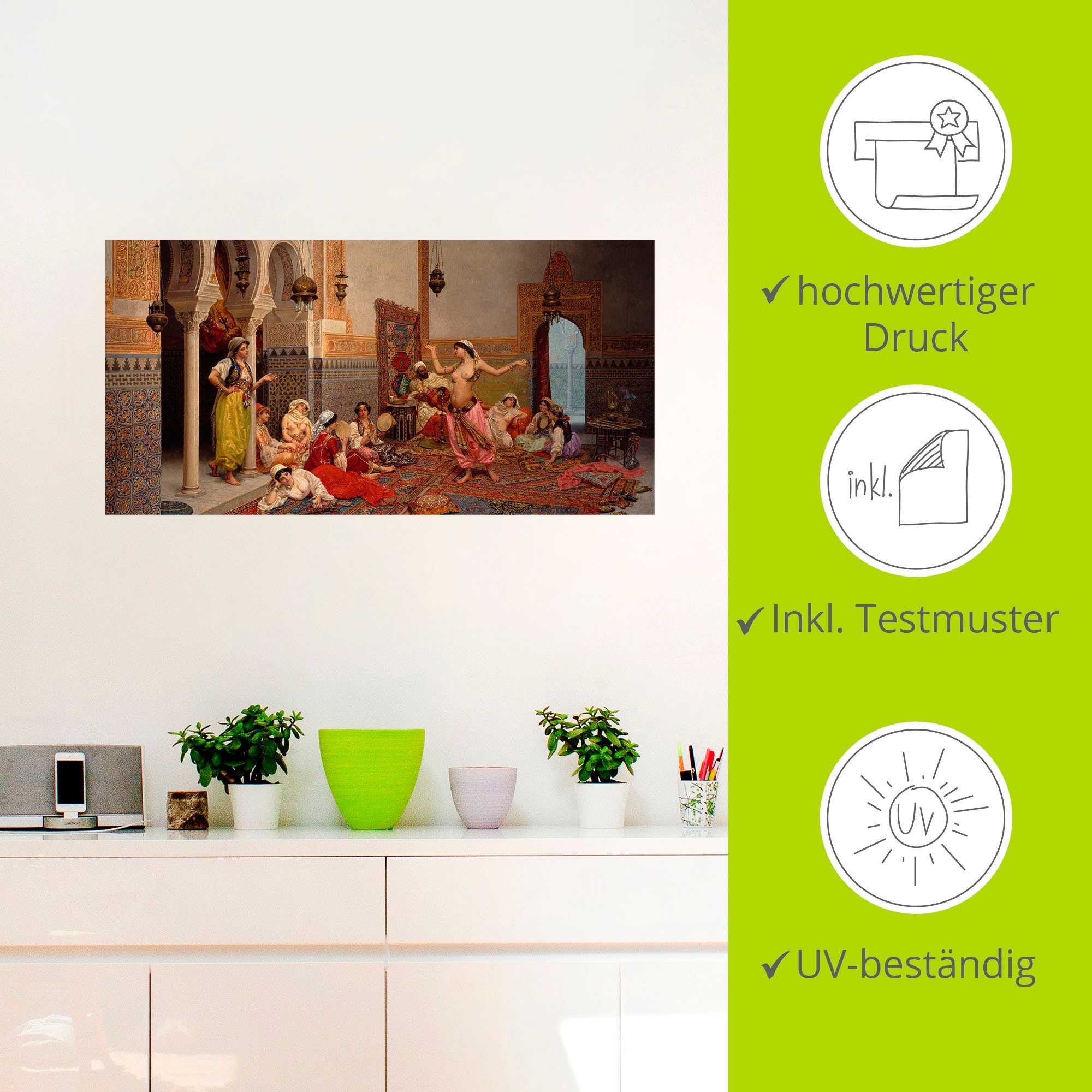 Artland Wandbild »Tanz im Harem.«, Gruppen & Familien, (1 St.), als Leinwandbild, Wandaufkleber in verschied. Größen