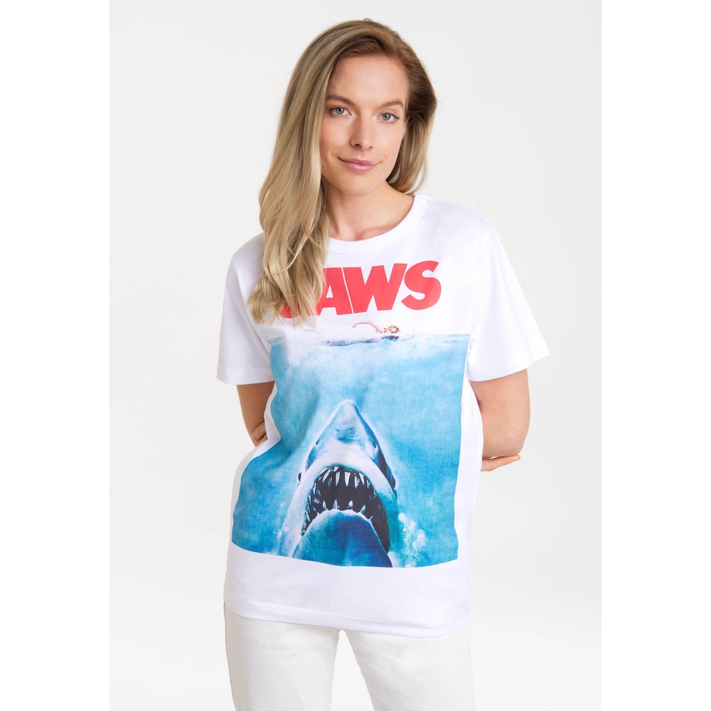 LOGOSHIRT T-Shirt »Jaws Der weisse Hai« mit lizenziertem Print