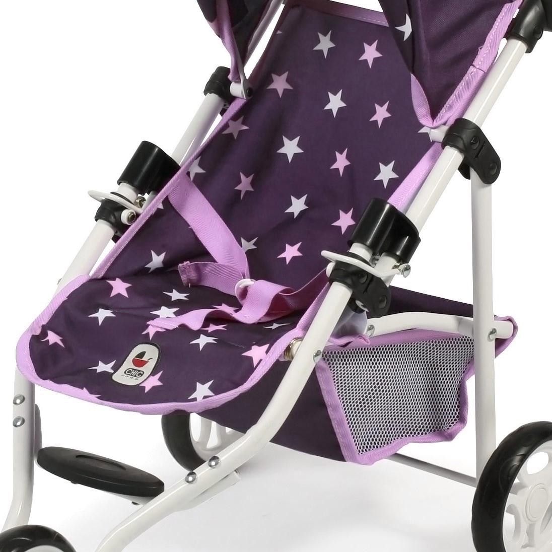 CHIC2000 Puppenbuggy »Jogging-Buggy Lola, Stars Lila«, mit klappbarem Verdeck