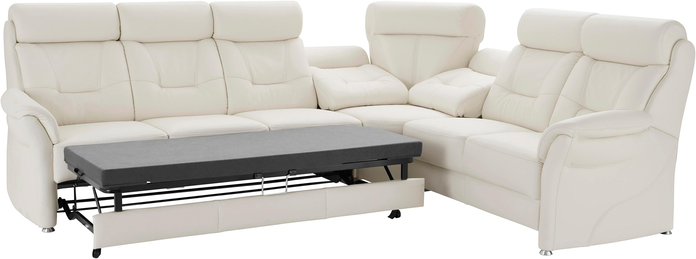 Places of Style Ecksofa »Sardinien L-Form«, mit Kopfteilverstellung, wahlweise mit Bettfunktion