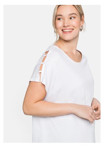 Sheego T-Shirt »Shirt«, mit offener Schulterpartie, in leichter A-Linie kaufen