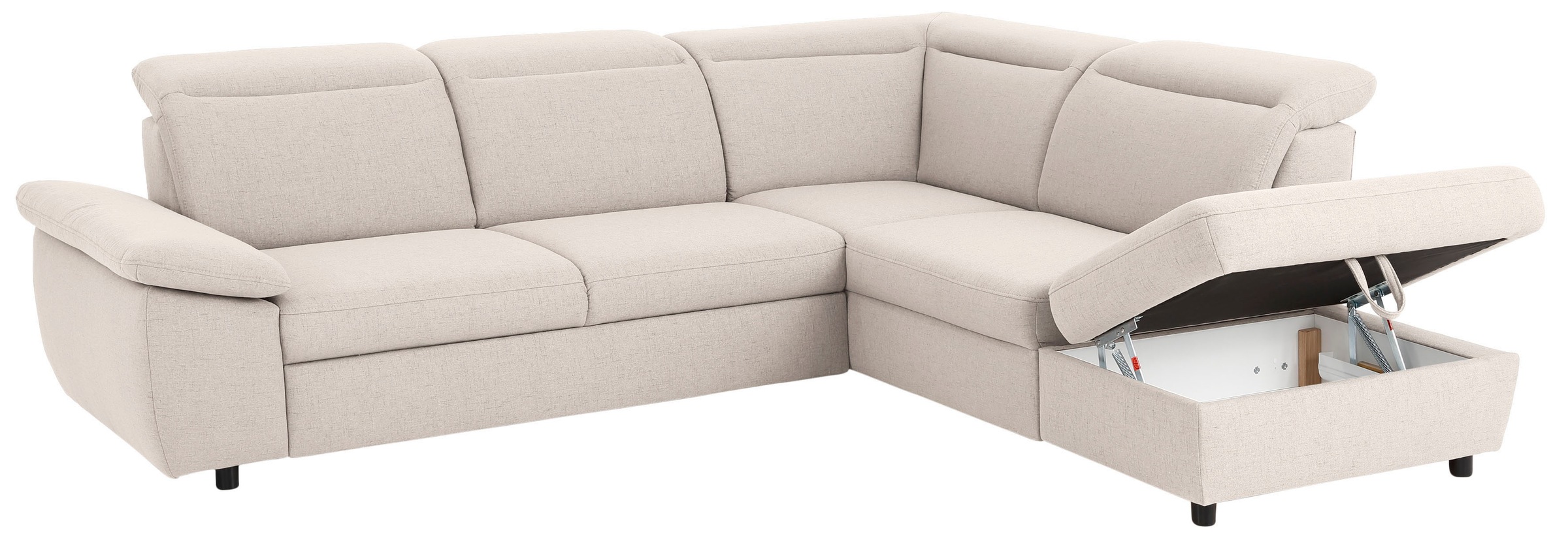 Home affaire Ecksofa »Mauritius L-Form«, mit Ottomane, mit Kopfteil- und Armlehnverstellung