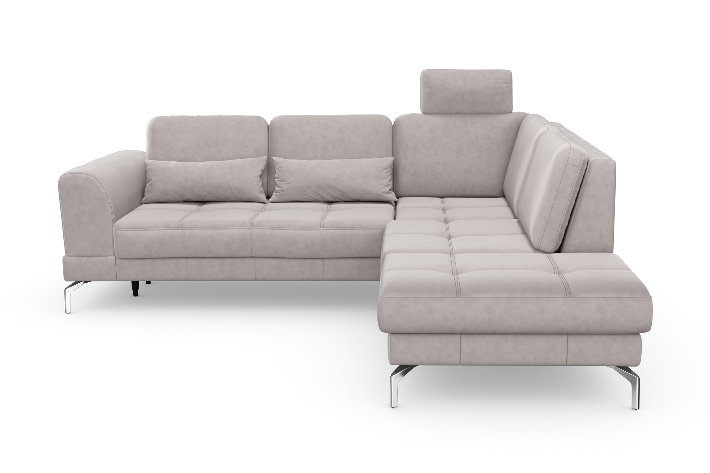 sit&more Ecksofa »Bendigo L-Form«, inklusive Sitztiefenverstellung, Bodenfreiheit 15 cm, in 2 Fußfarben