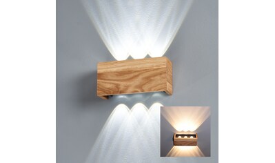 LED Wandleuchte »SHINE-WOOD«, 6 flammig-flammig