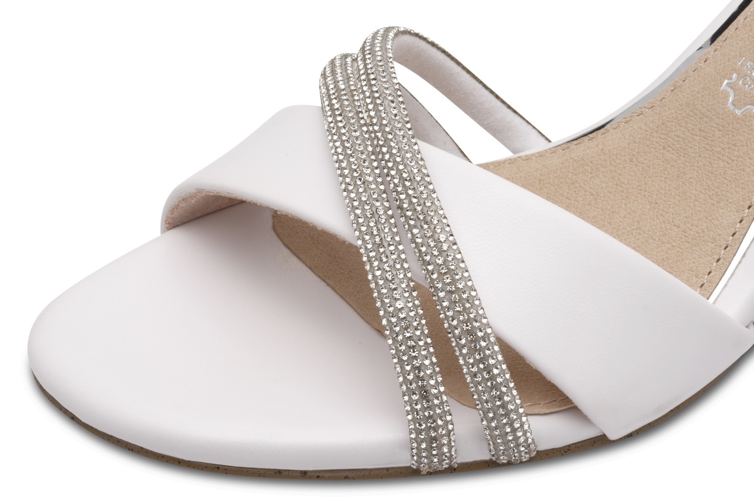 MARCO TOZZI by GMK Sandalette, Blockabsatz, Hochzeitsmode, Festtagsschuh, funkelnde Strasssteine