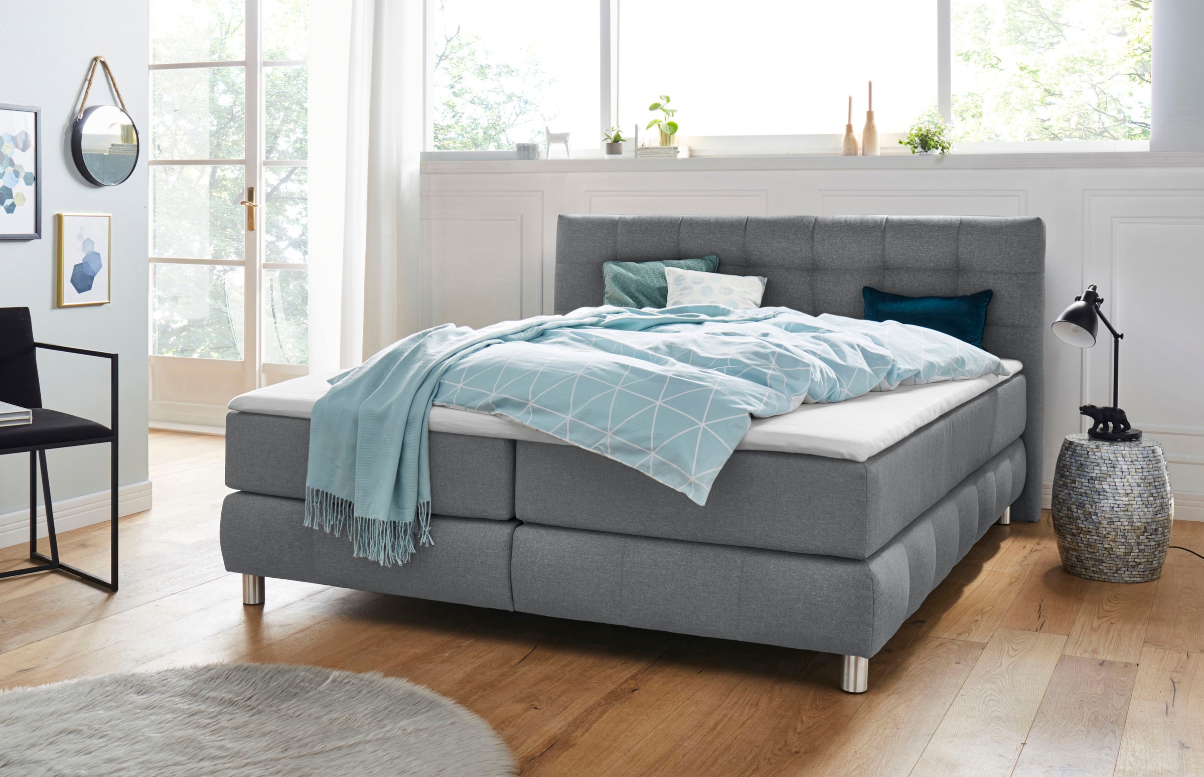 Home affaire Boxspringbett "Salo" incl. Topper, 6 Breiten, 2 Härtegrade, TFK auch in Härtegrad 4