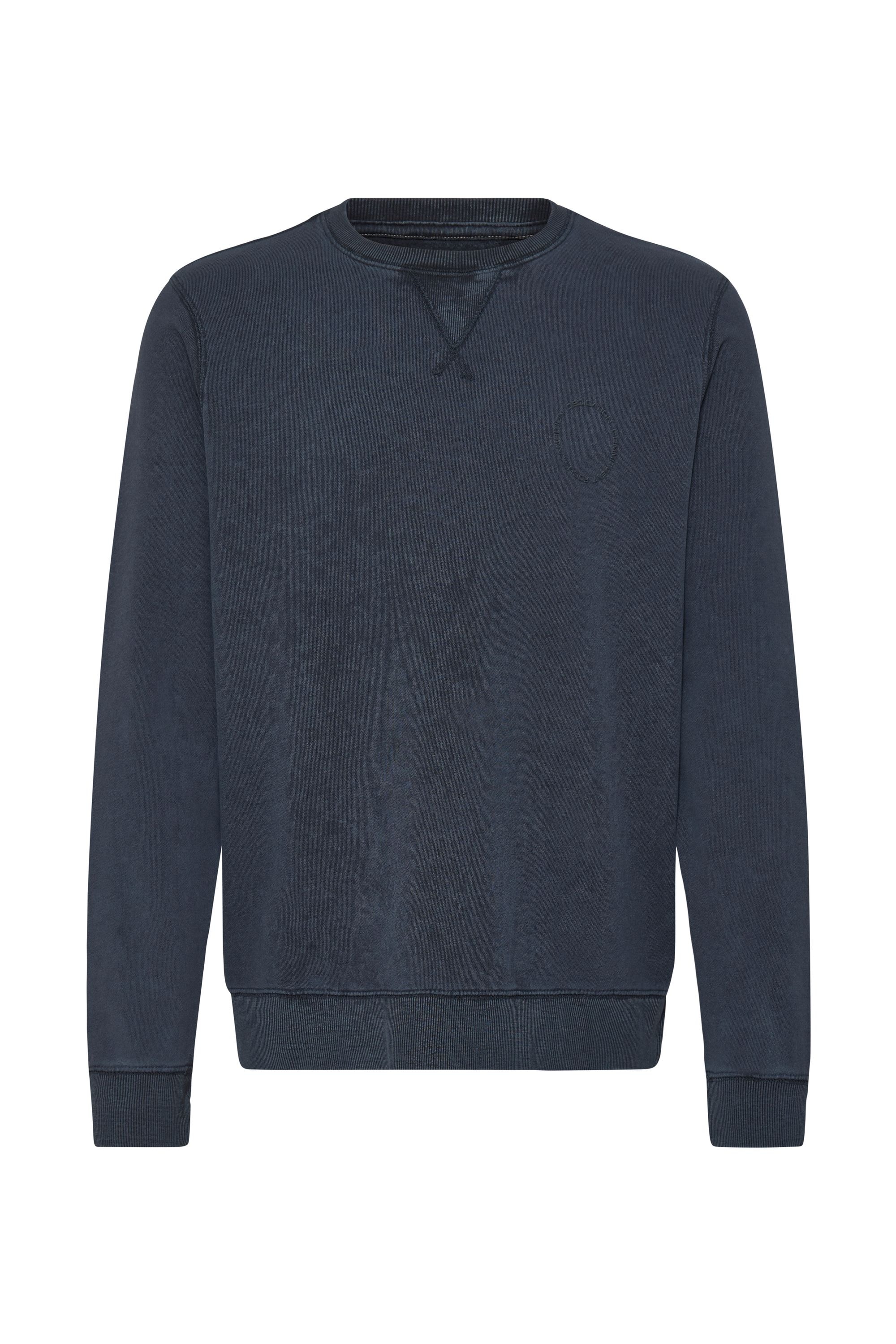 Rundhalspullover BLEND "BHFactor", Herren, Gr. S, salute, Sweatware, 100% Baumwolle, bedruckt, Basic, normal normal, Rundhals, Pullover Rundhalspullover, Bequemer Sweatpullover mit elastischen Bündchen