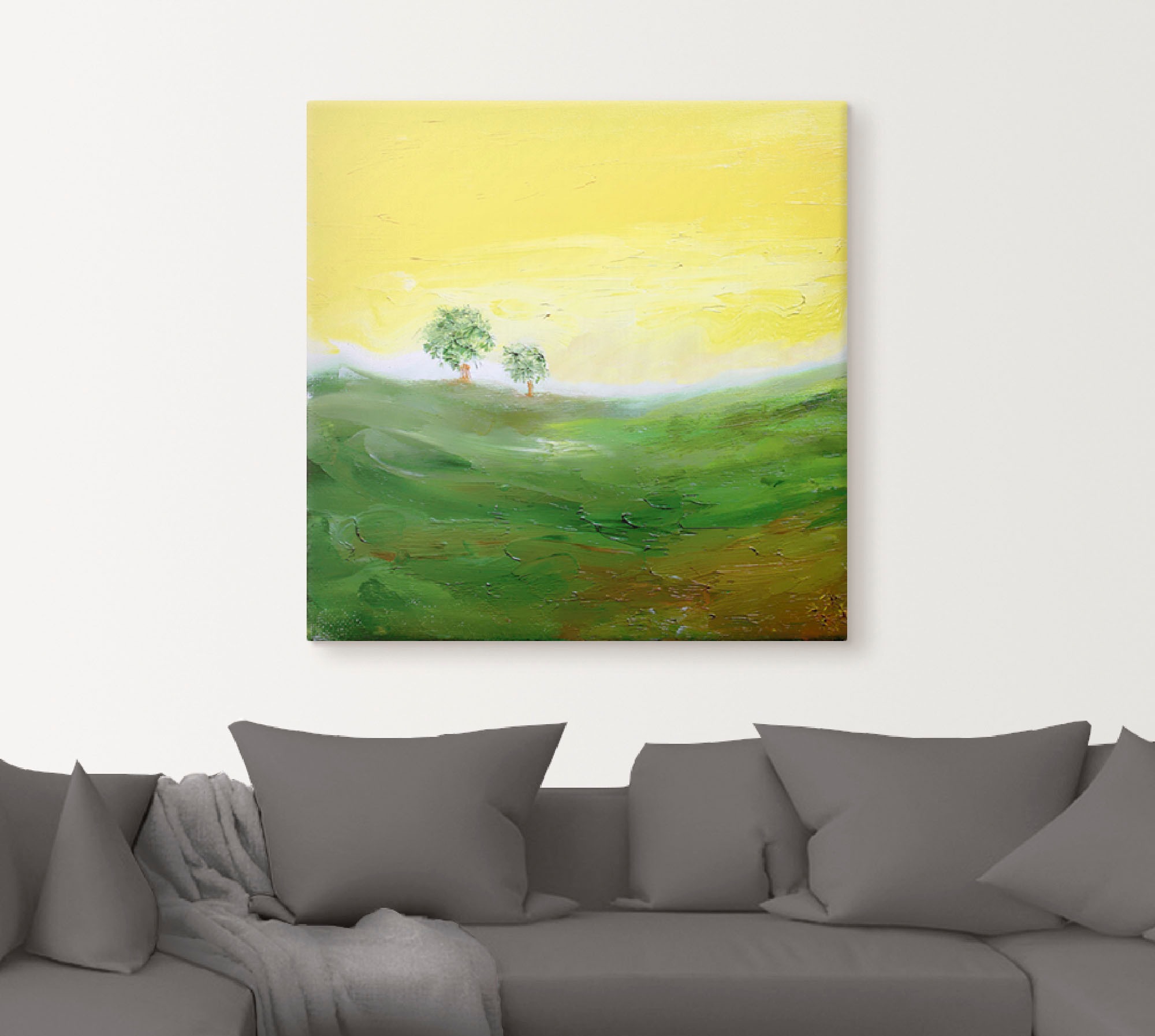 Artland Leinwandbild »Sonniger Tag«, Wiesen & Bäume, (1 St.), auf Keilrahmen gespannt