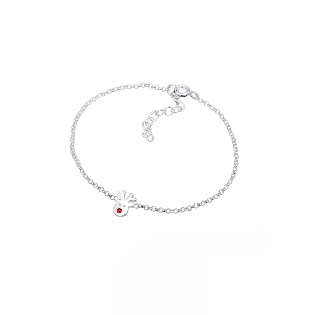 Elli Armband »Erbskette Rentier Kristalle 925 Silber«