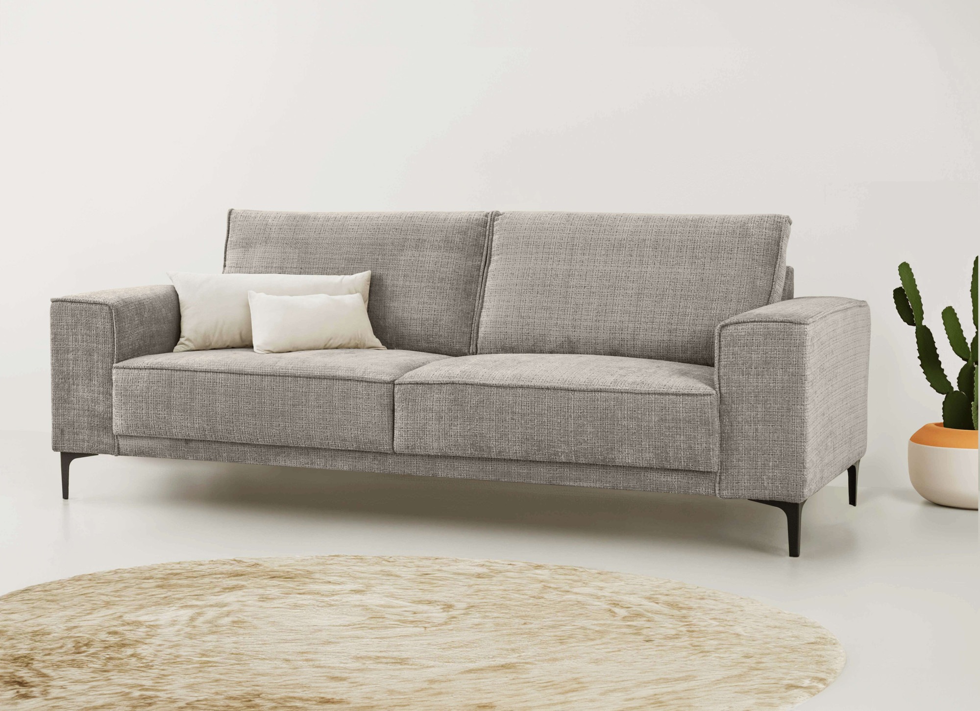 OTTO home 3-Sitzer "3er Sofa Oland, Struktur, Flachgewebe, Luxus-Microfaser günstig online kaufen