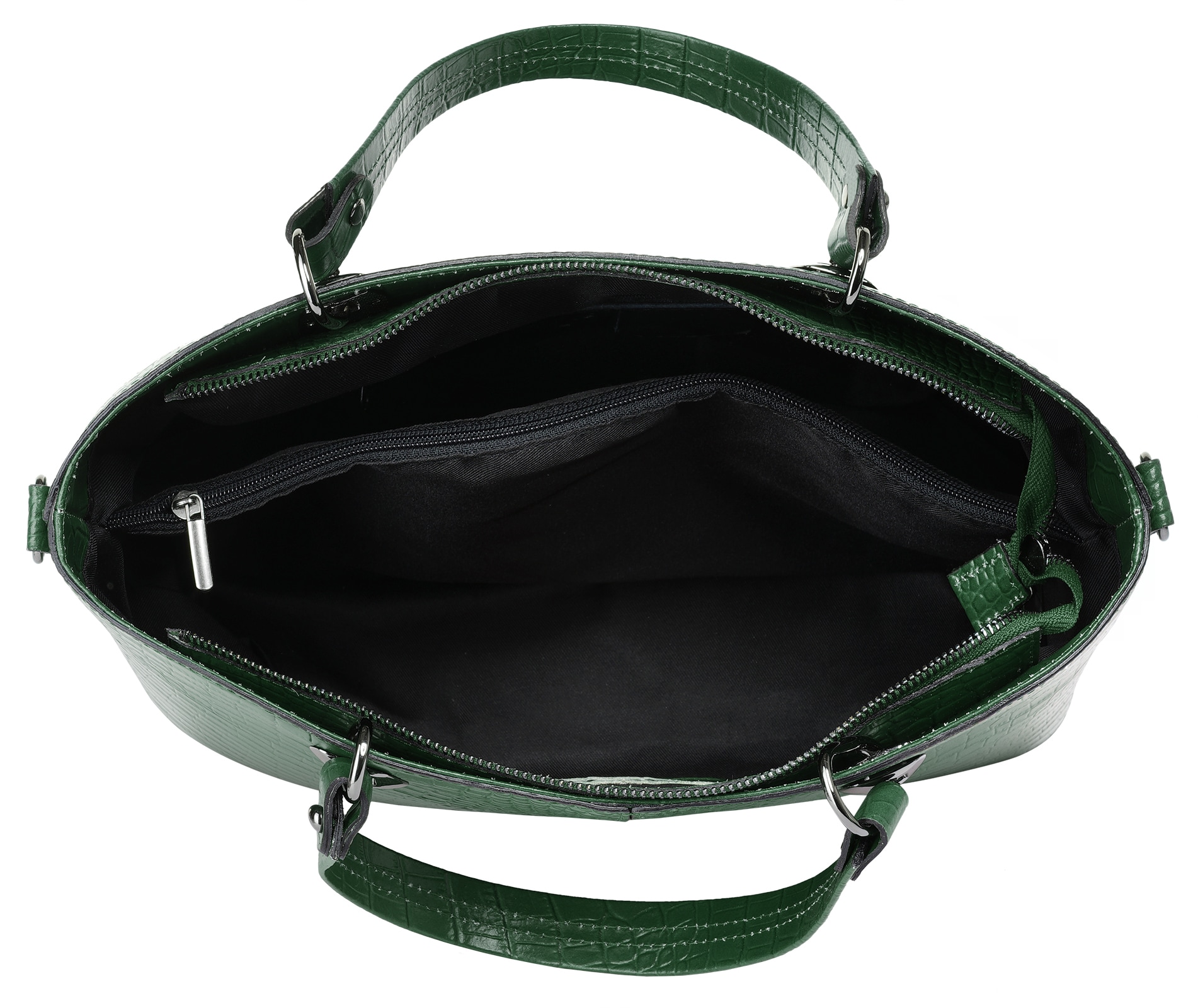 Cluty Henkeltasche, echt Leder, Made in Italy