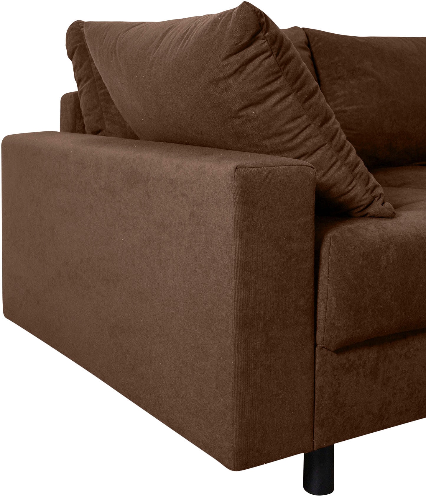 COLLECTION AB Ecksofa »Toni L-Form, B: 215 cm« mit Hocker & 2 Zierkissen, Federkern