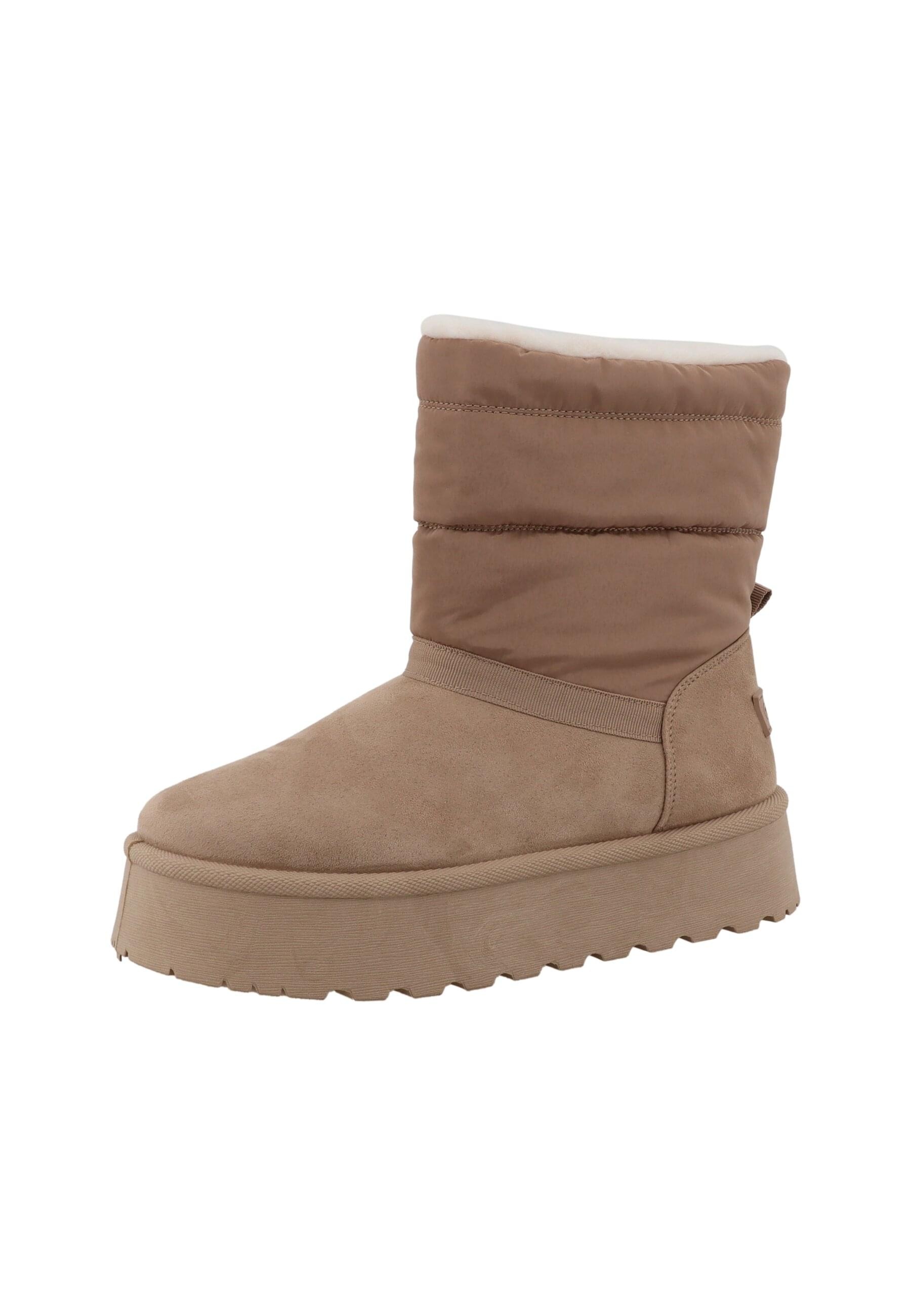 Stiefel TOM TAILOR "Tom Tailor Winter Boots", Damen, Gr. 39, beige, Polyester, unifarben, Schuhe Stiefel 2