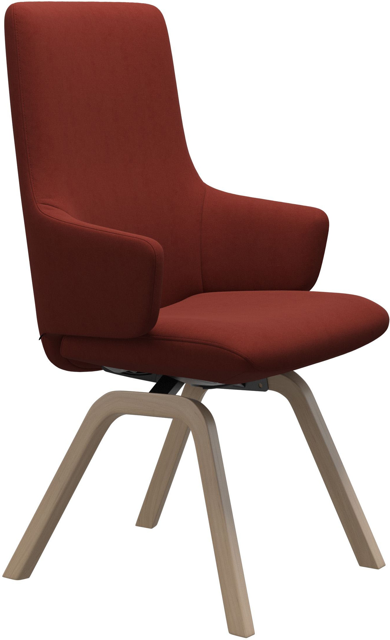 Stressless® Polsterstuhl »Laurel«, Microfaser DINAMICA, High Back mit Armlehne, Größe L, mit schräggestellten Beinen in Eiche