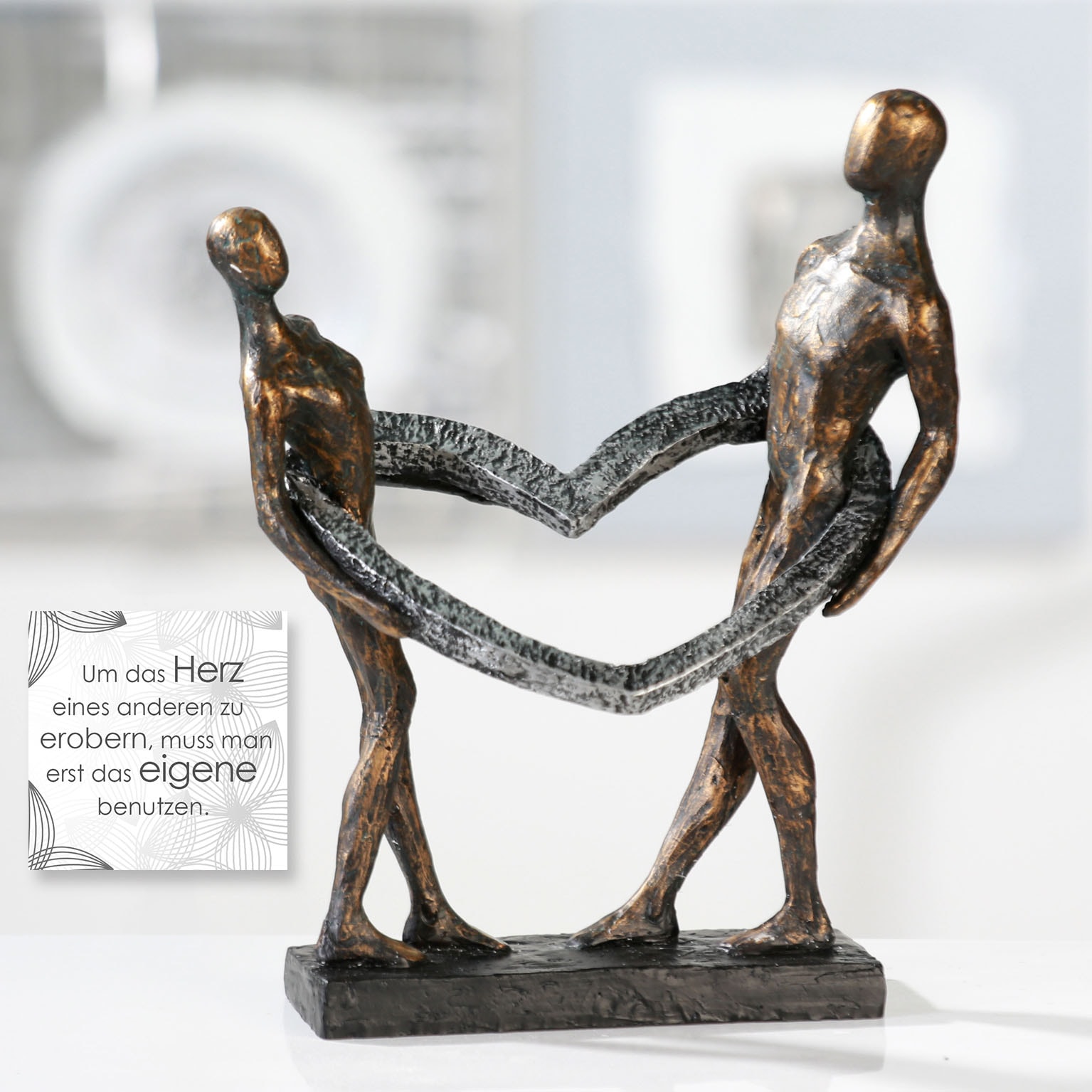 Dekoobjekt, Gilde Casablanca kaufen | Connected«, BAUR Spruchanhänger, Wohnzimmer »Skulptur mit cm, by Dekofigur 31 Höhe
