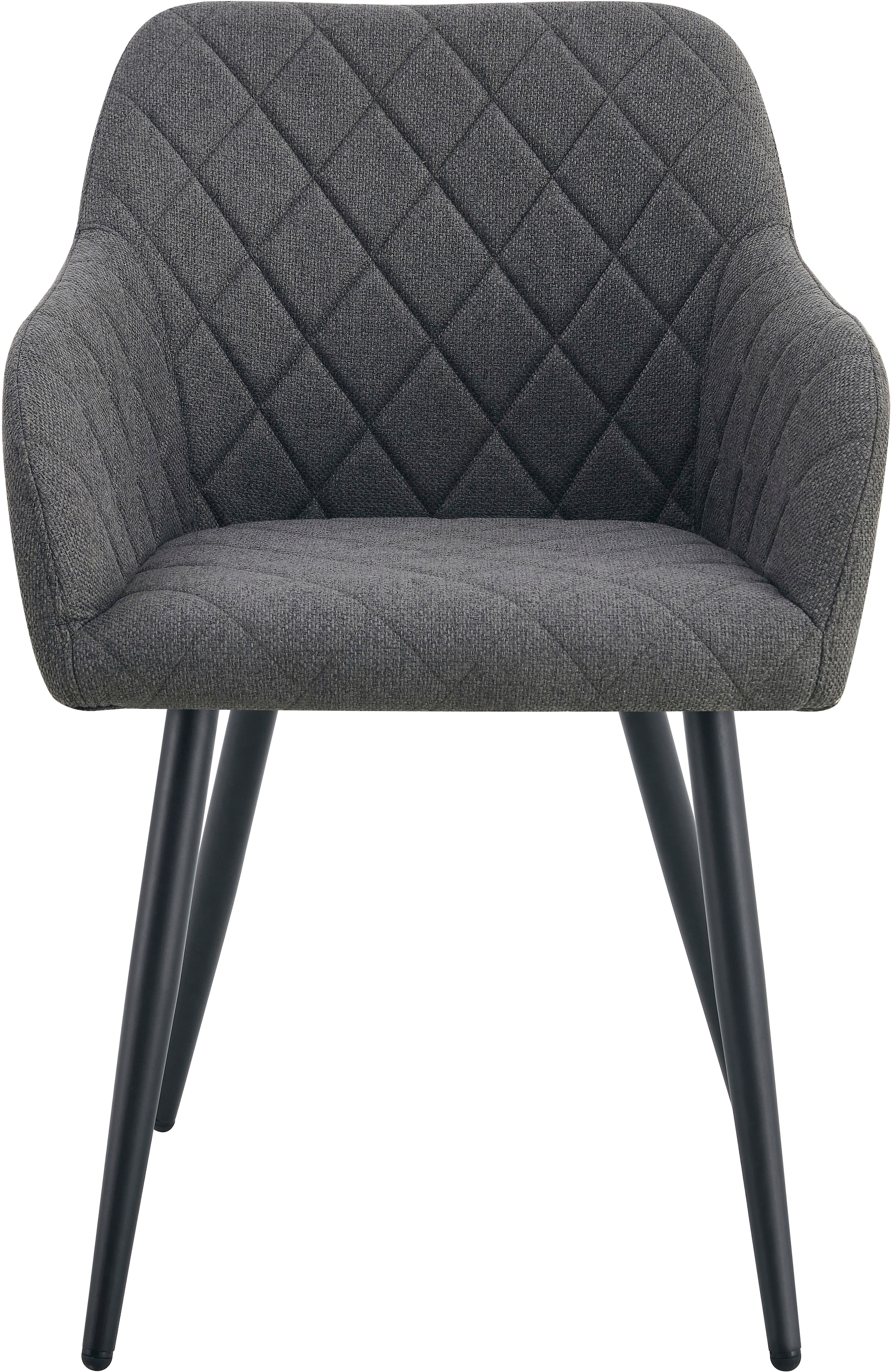 Home affaire Esszimmerstuhl »SUDBURRY, 2er Set, mit Metallgestell in matt schwarz« (Set) 2 Stk.in verschiedenen Farben, Belsatbarkeit pro Stuhl 120 kg, mit Griffloch