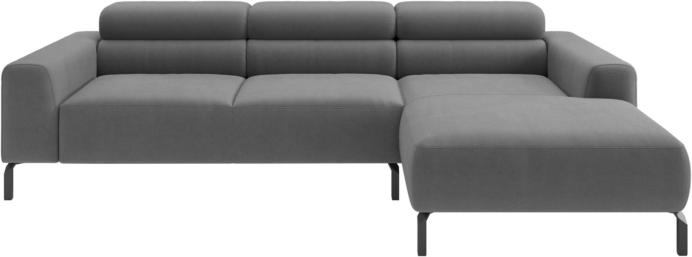 Home affaire Ecksofa "Ecksofa, L-Form, incl. Kopfteilverstellung, Breite 258 cm" wahlweise elektrische Sitztiefenverstellung