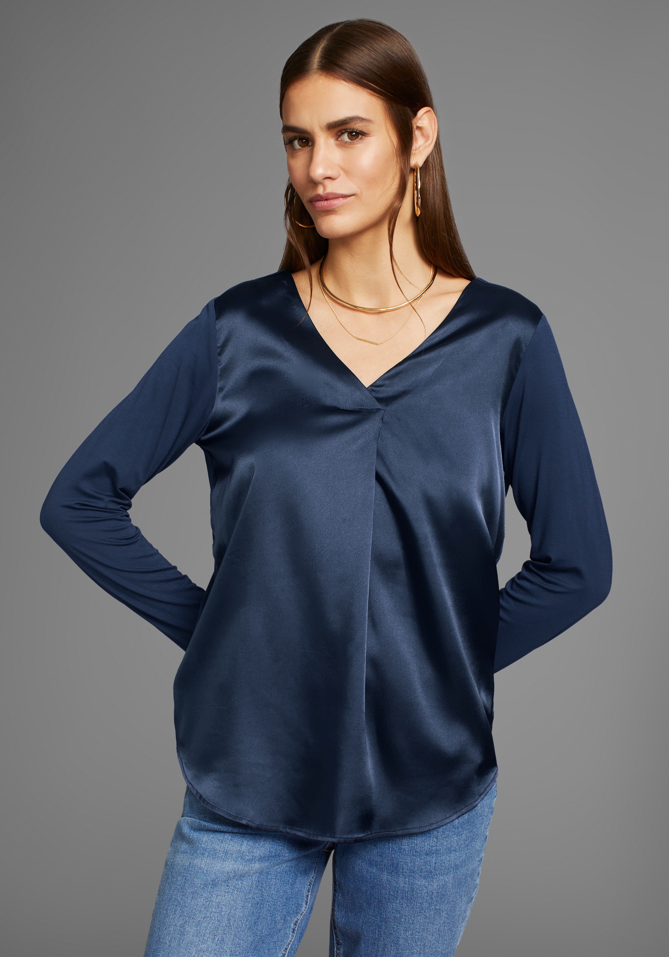 Shirtbluse, mit V-Ausschnitt- NEUE KOLLEKTION