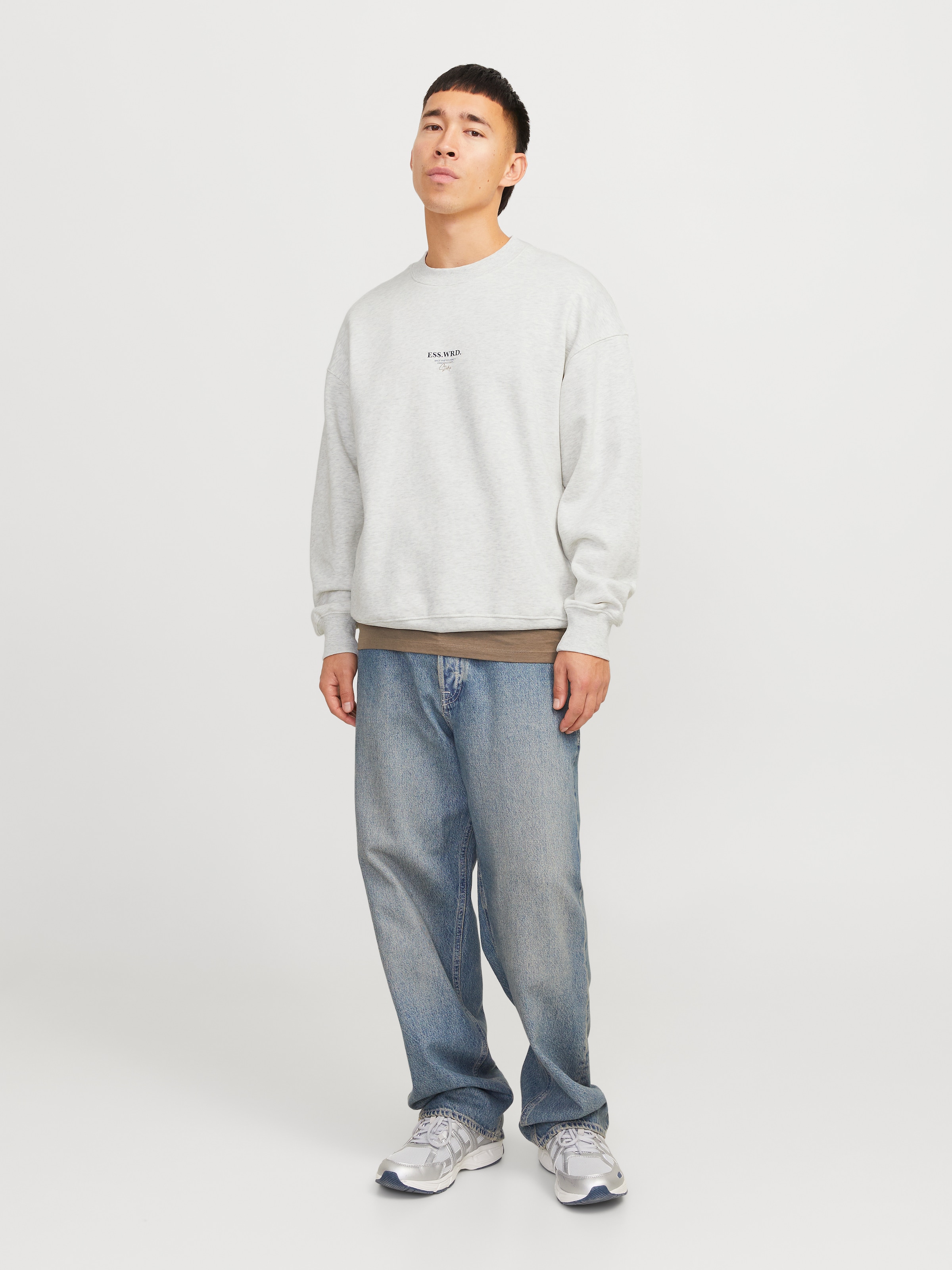 Jack & Jones Sweatshirt »JJEURBAN EDGE STUDIO SWEAT CREW NOOS«, mit Front und Back Print