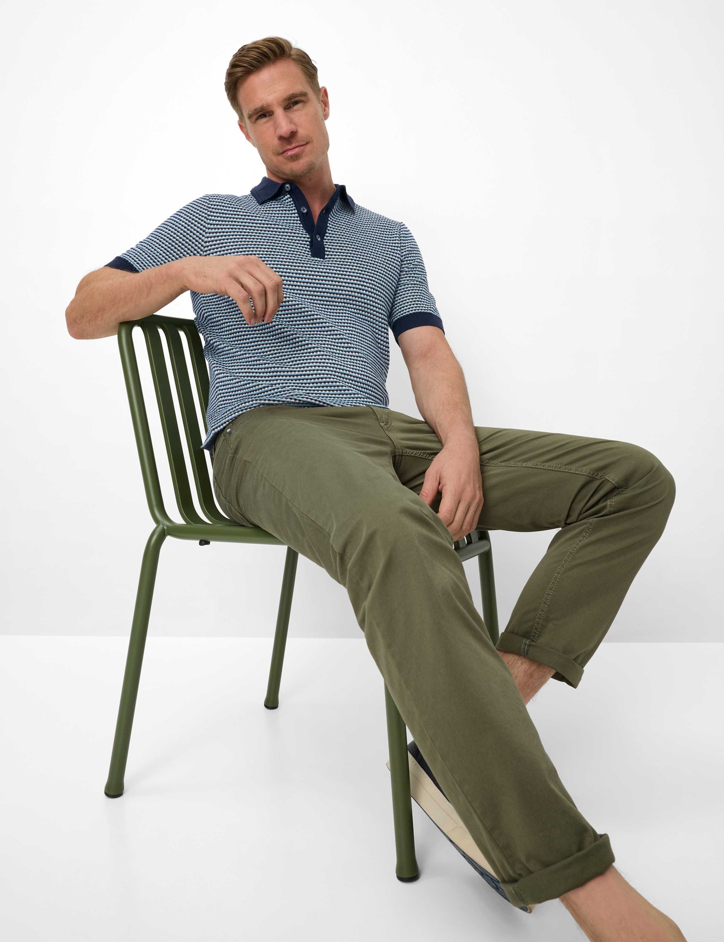 BRAX COOPER 5-Pocket Trousers Olive Green 42 3