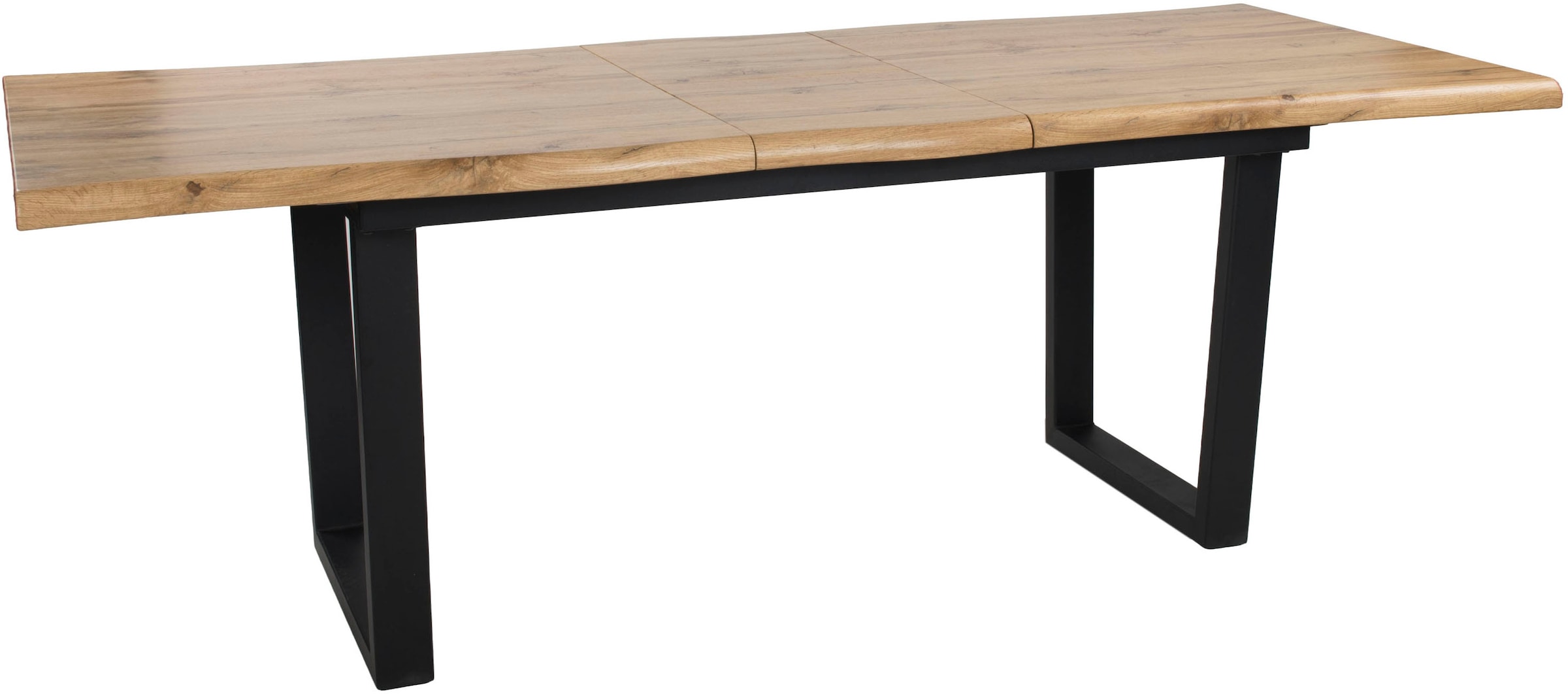 Duo Collection Esstisch »Ausziehtisch Irina«, (1 St.), 1,80m - 2,20m, Baumkantenoptik, massives Kufengestell