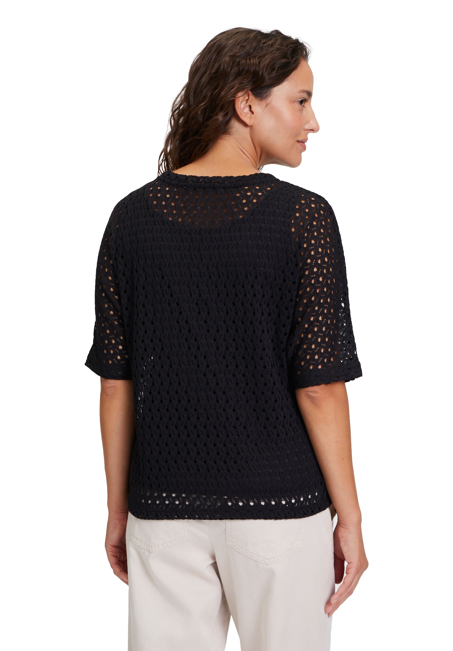 Betty&Co Kurzarmshirt »Betty & Co Damen Sweatpullover mit Fledermausärmeln«, (1 tlg.), Struktur