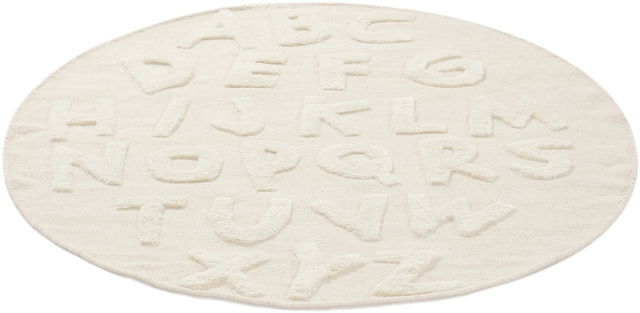 carpetfine Kinderteppich »ABC Alphabet« rund 0,6 mm Höhe