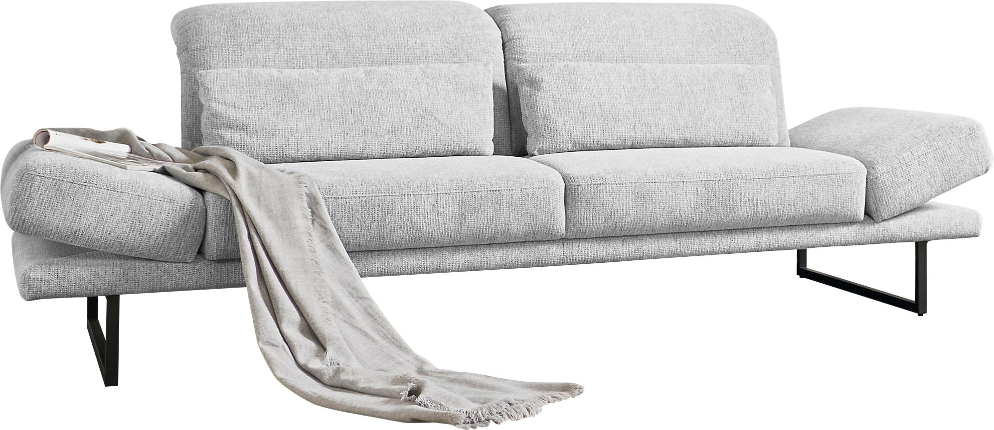 3C Candy 2-Sitzer »Mallow Designsofa mit Komfortfunktionen, modern und bequem,«, Verstellbare Armlehne und Kopfteil, manuelle Sitztiefenverstellung