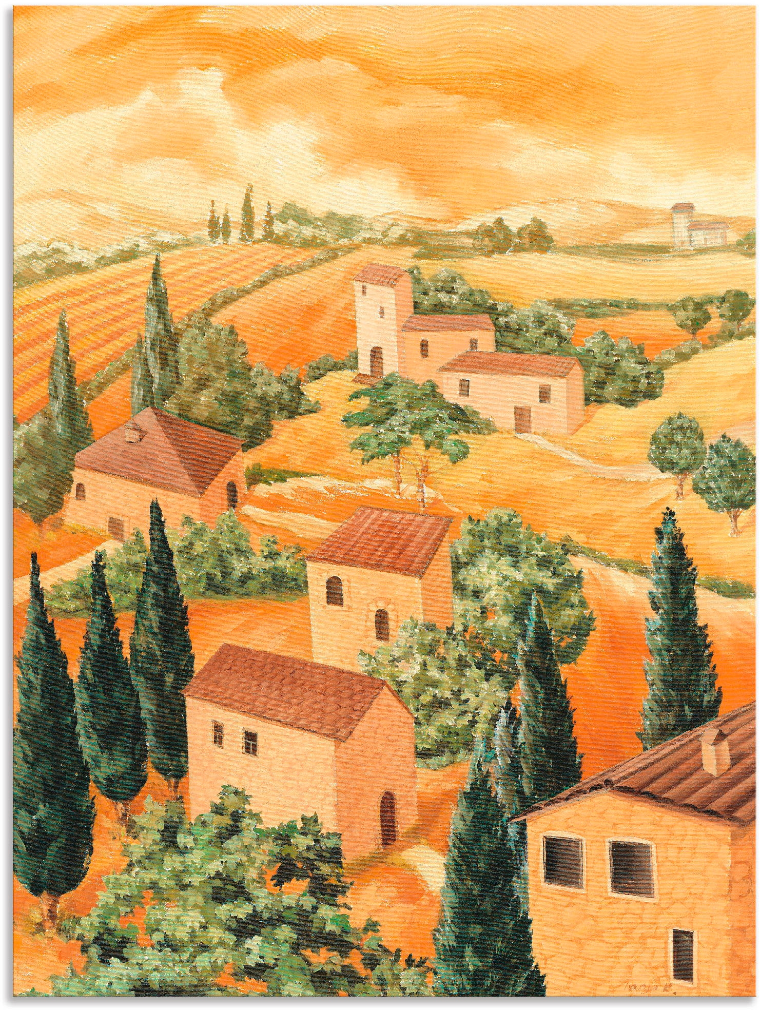 Artland Wandbild "Landschaft Italien", Europa, (1 St.), als Alubild, Outdoorbild, Leinwandbild, Poster in verschied. Grö