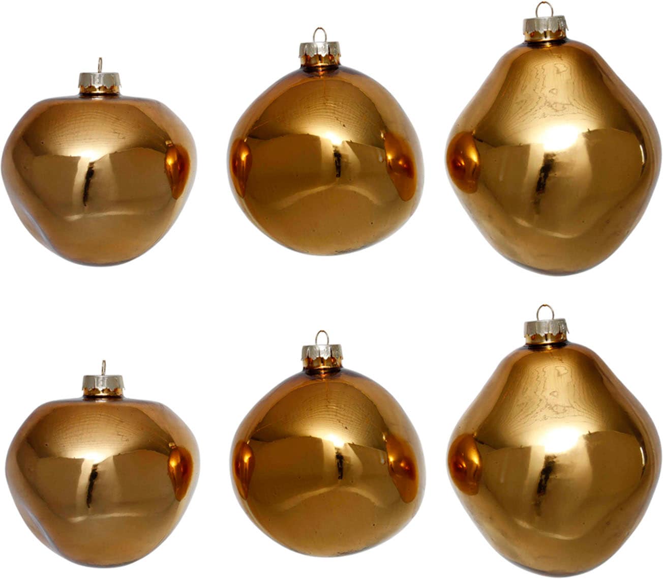 Leonique Weihnachtsbaumkugel Form, in ca. aus organischer Weihnachtsdeko, Glas Christbaumschmuck, St.), BAUR »Birdelle (Set, cm, Ø 8 organische glänzend, 6 | Kugeln Baumkugeln Christbaumkugeln«