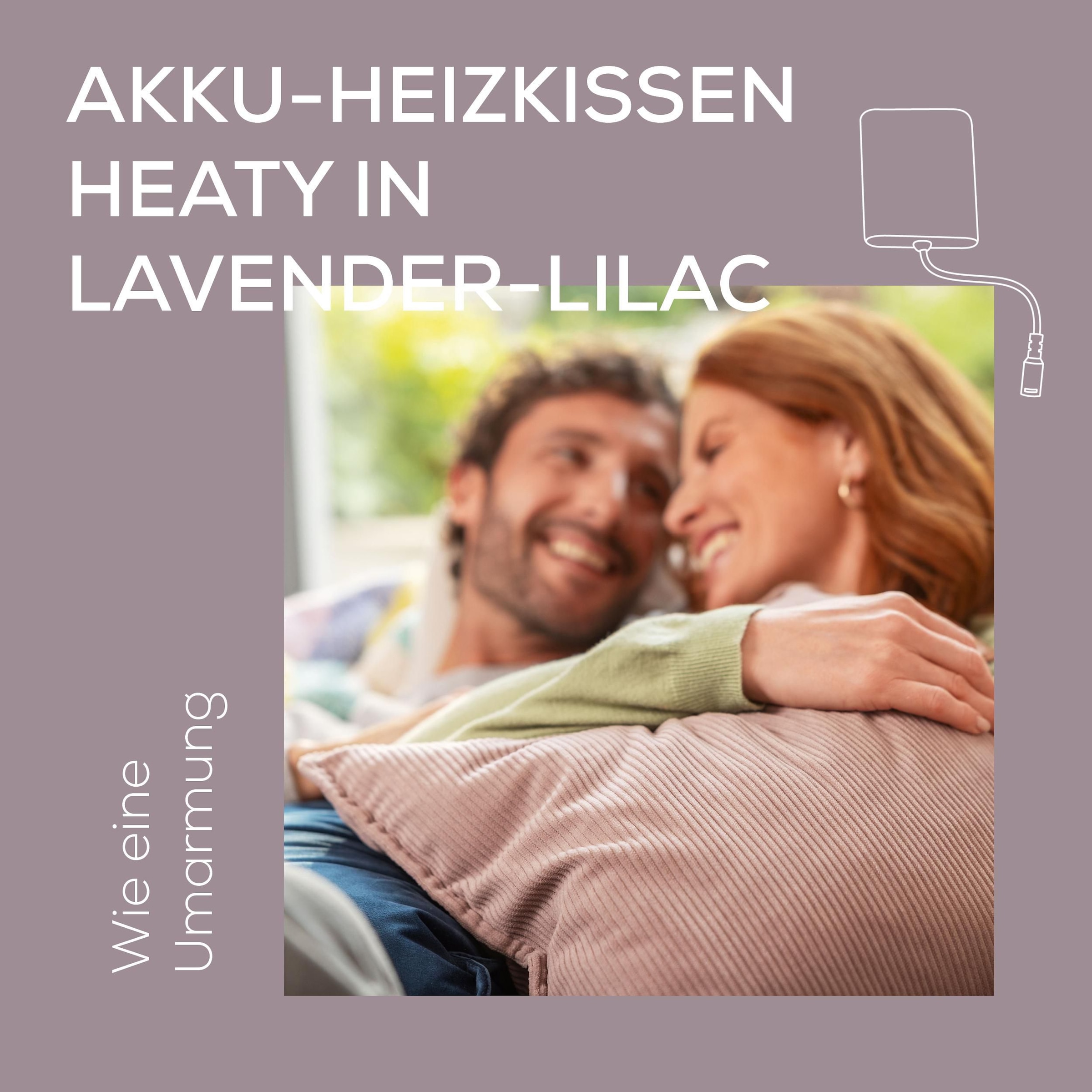 BEURER Heizkissen »HK 77 Heaty, kabellos« Stylisches Design mit modernem Cordstoff, 3 Temperaturstufen, 45x45 cm