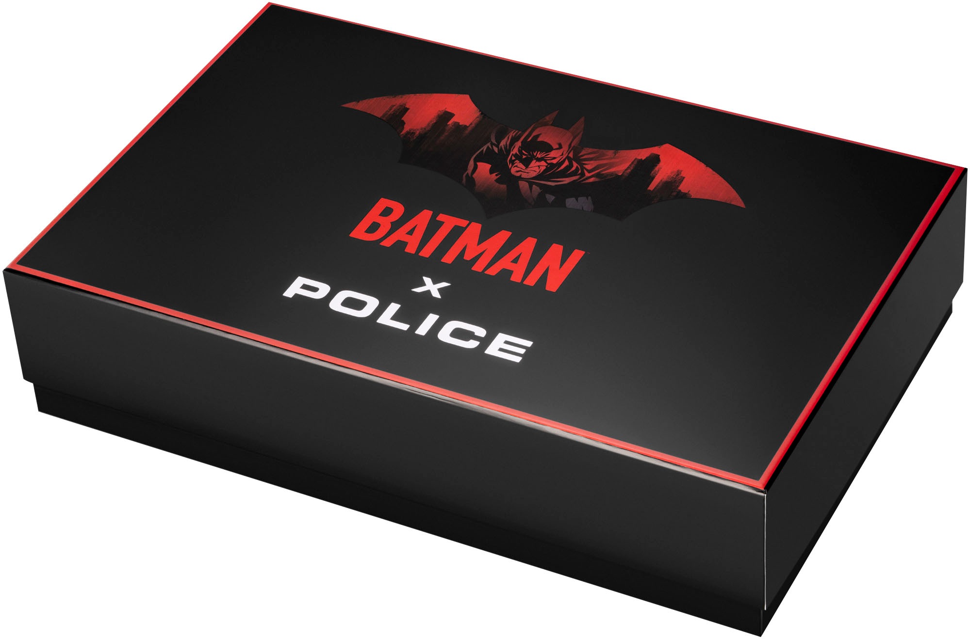 Police Quarzuhr »BATMAN DARK SIDE«, Armbanduhr, Herrenuhr, Silikonarmband, analog, Datum