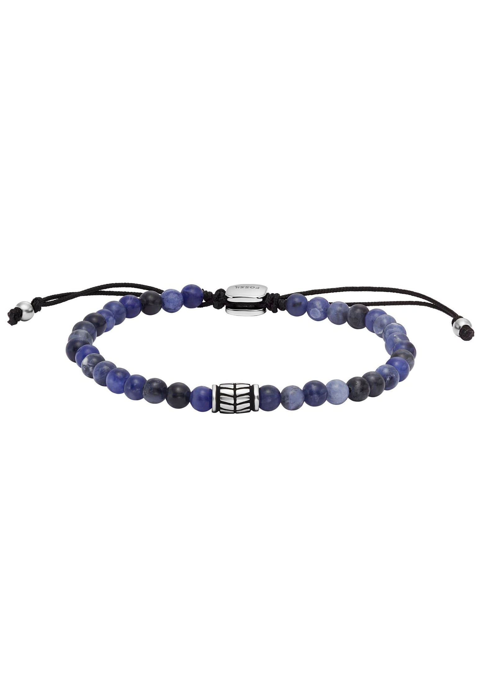 FOSSIL Damen Armband "Schmuck Geschenk Edelstahl Armschmuck JEWELRY", 24cm, Edelstahl, blau, Edelstahl, Armbänder, mit Hämatit, Tigerauge, Sodalith