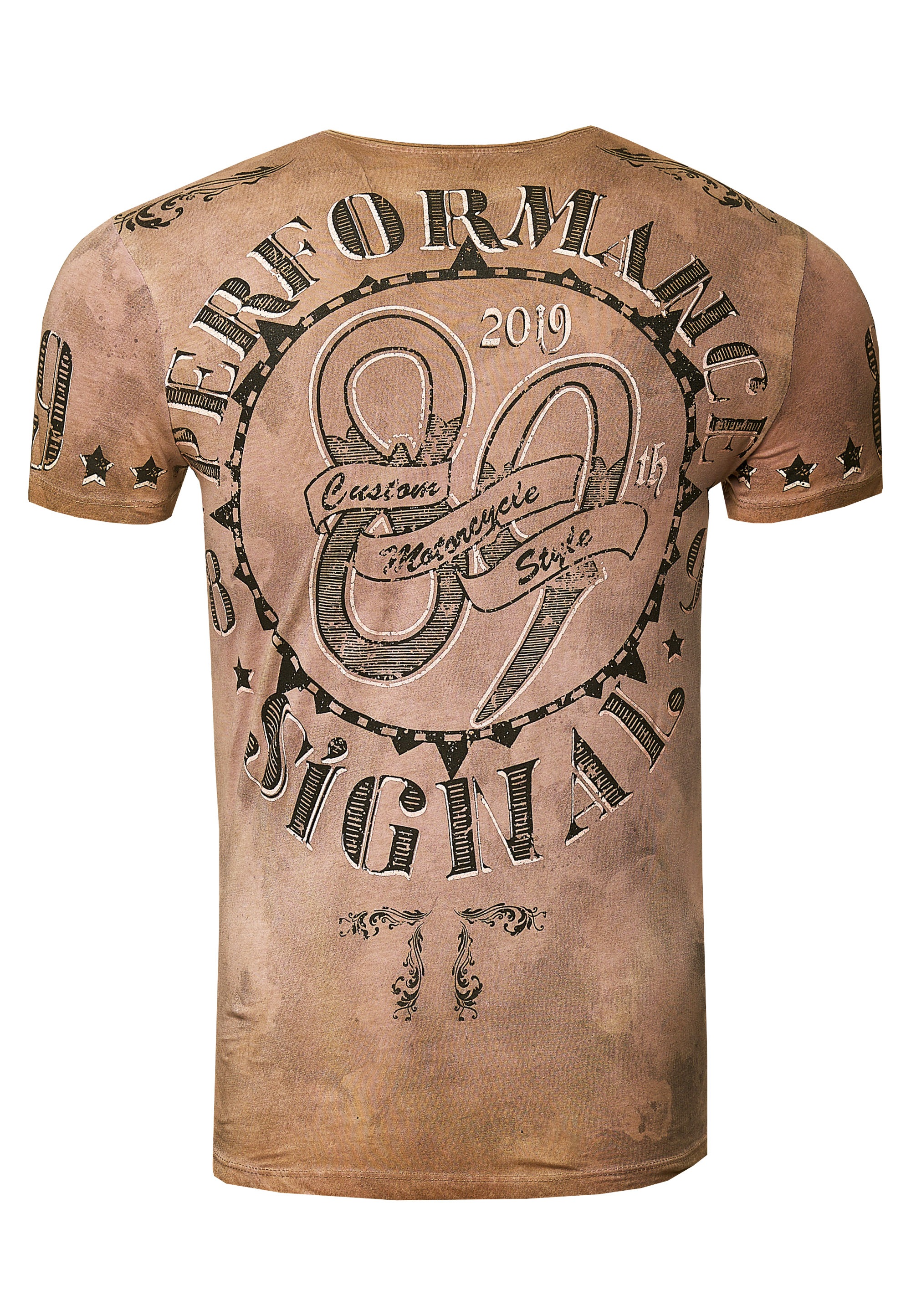 Rusty Neal T-Shirt Men Brown L 5