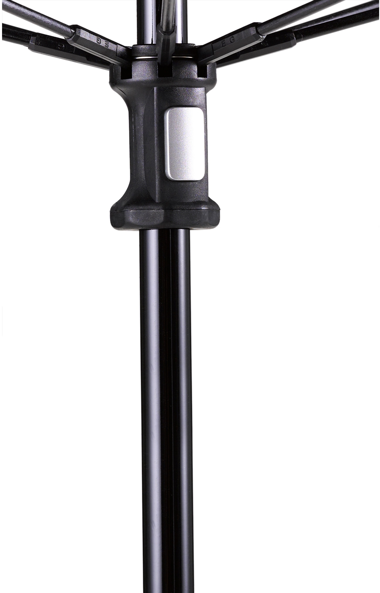 EuroSCHIRM® Stockregenschirm »Swing handsfree, rot«, verlängerbarer Schaft, handfrei tragbar