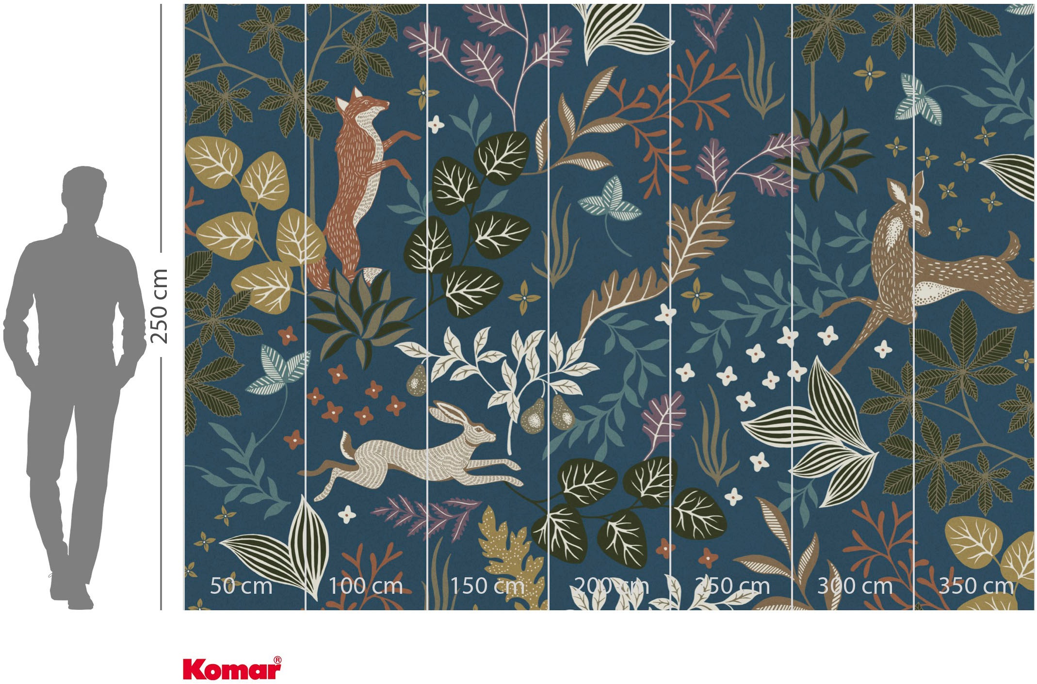 Komar Fototapete »Vlies Fototapete - Wood Night - Größe 350 x 250 cm« Motiv | bedruckt glatt