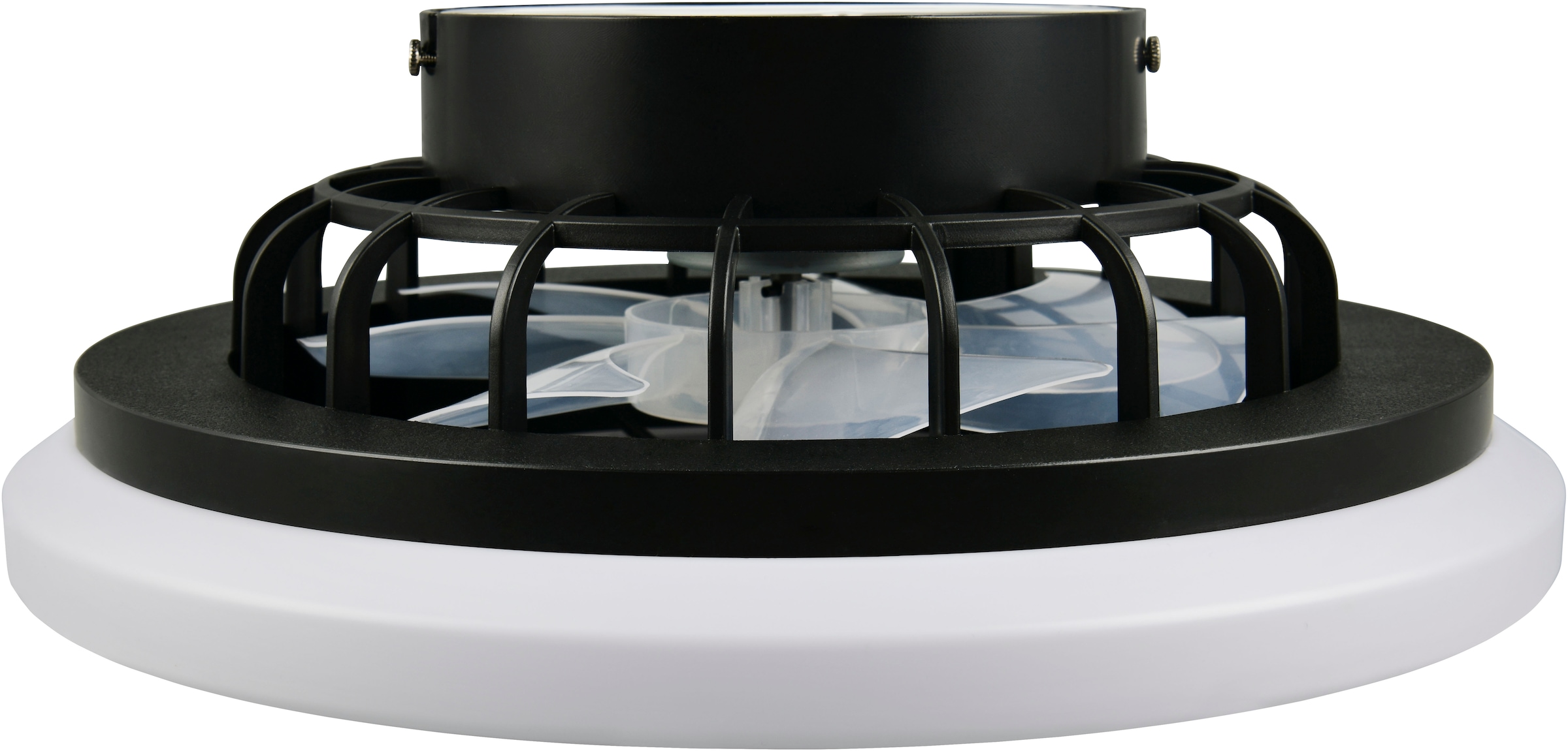 REALITY Leuchten LED Deckenleuchte »ROTSUND, Deckenventilator mit Licht Ø 38cm, inkl Fernbedienung« LED-Board 1 Stk. Farbwechsler | warmweiß - kaltweiß Ventilator mit 5 Stufen, Vor- & Rücklauf, LED mit CCT Timer Nachtlicht