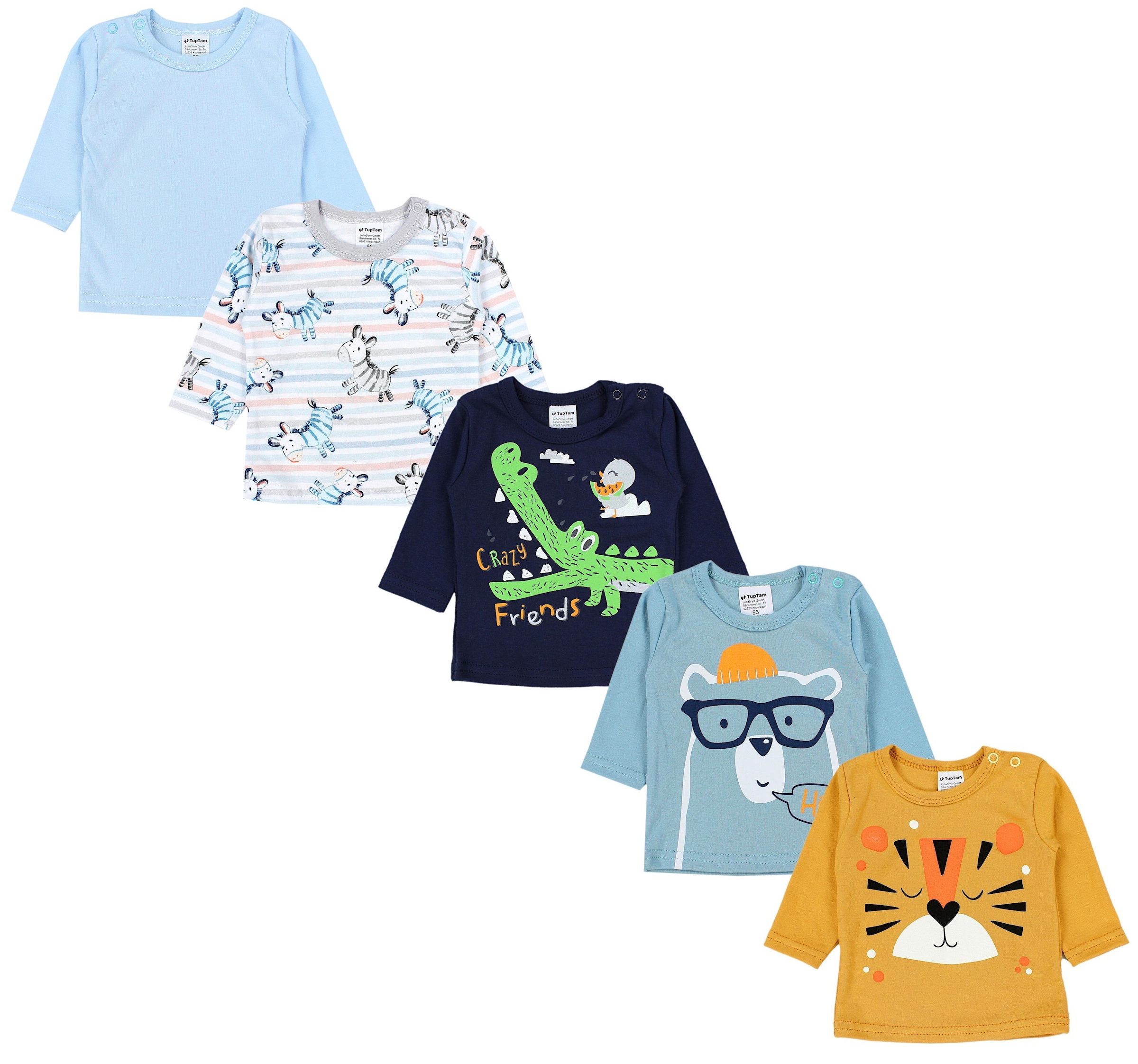 TupTam Langarmshirt "Shirt Baby Jungen Langarmshirt 5er Set"