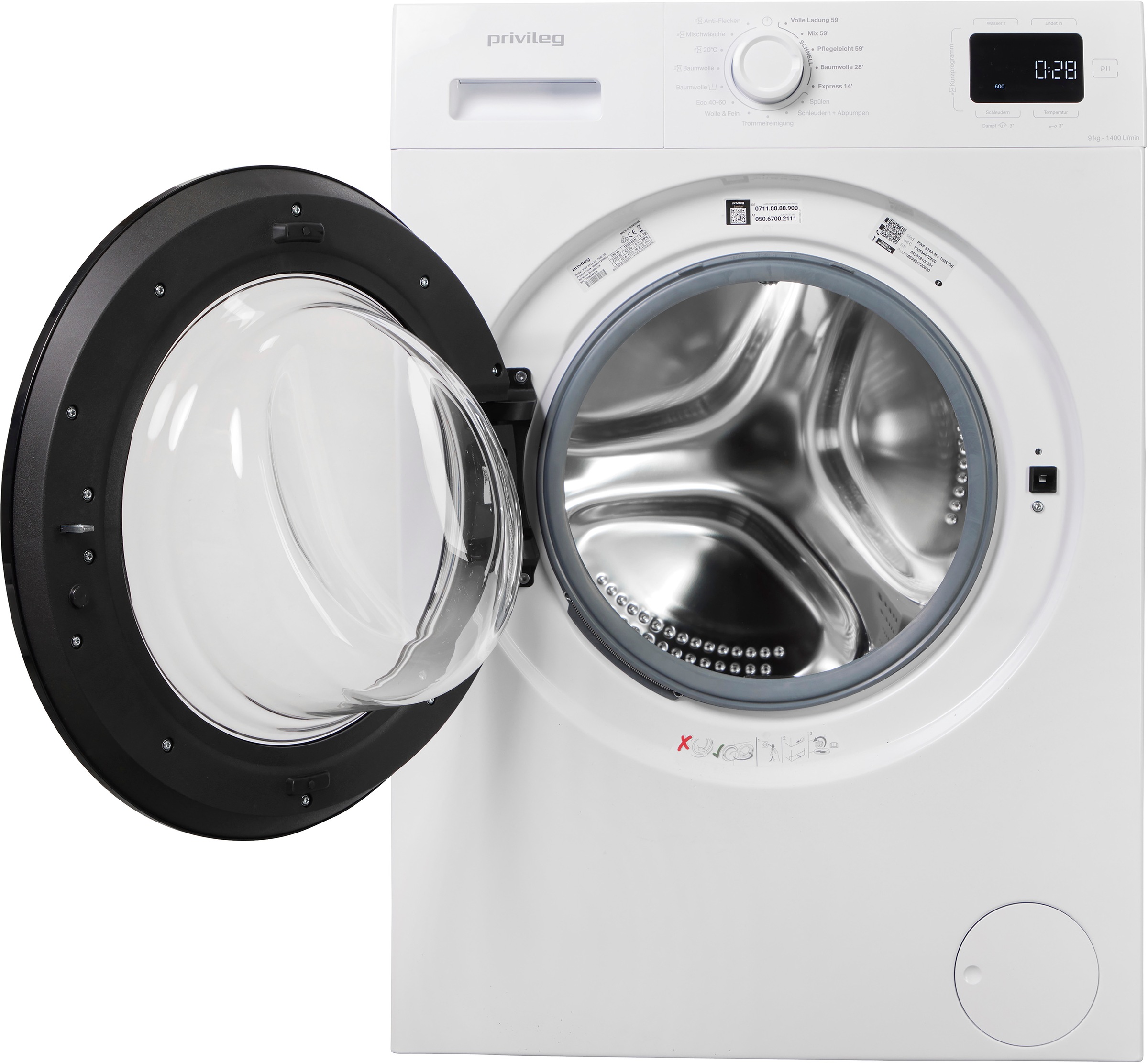 Privileg Waschmaschine MY TIME "PWF 974A MY TIME DE" 9 kg 1400 U/min Quick günstig online kaufen