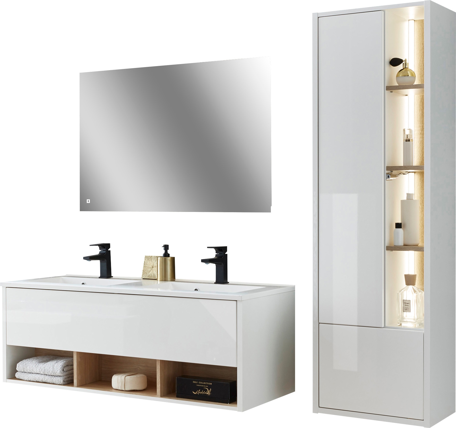 Home affaire Badmöbel-Set "Studio Line, Bad im modernen Design, 3-teiliges günstig online kaufen