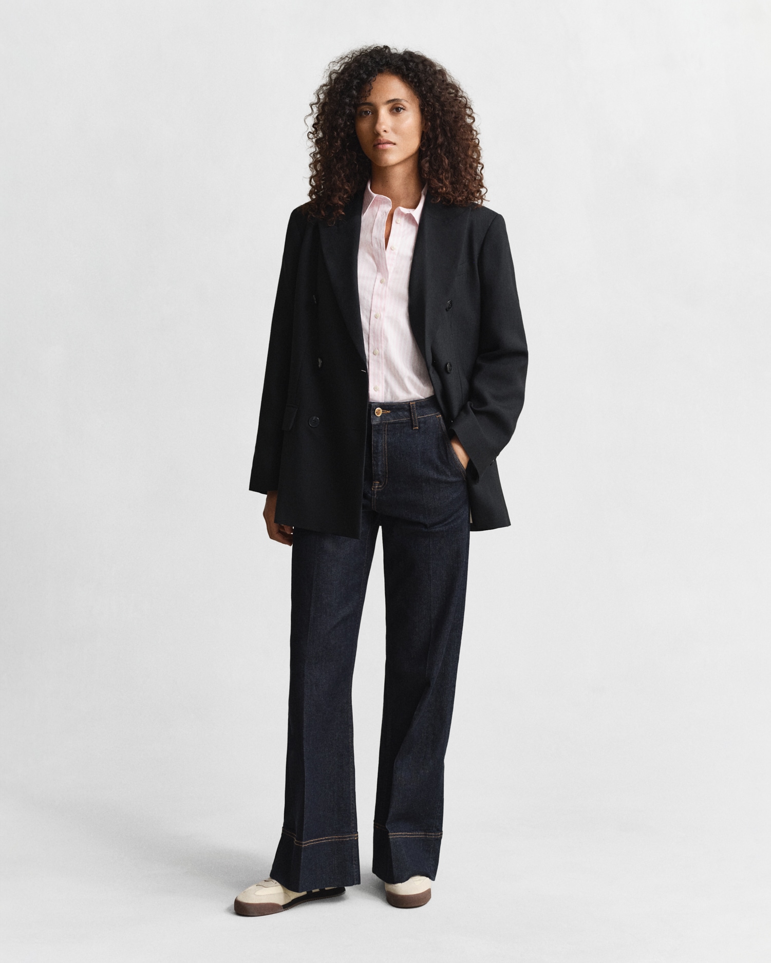 Gant Hemdbluse »REG POPLIN STRIPED SHIRT«, mit einer kleinen Logostickerei auf der Brust