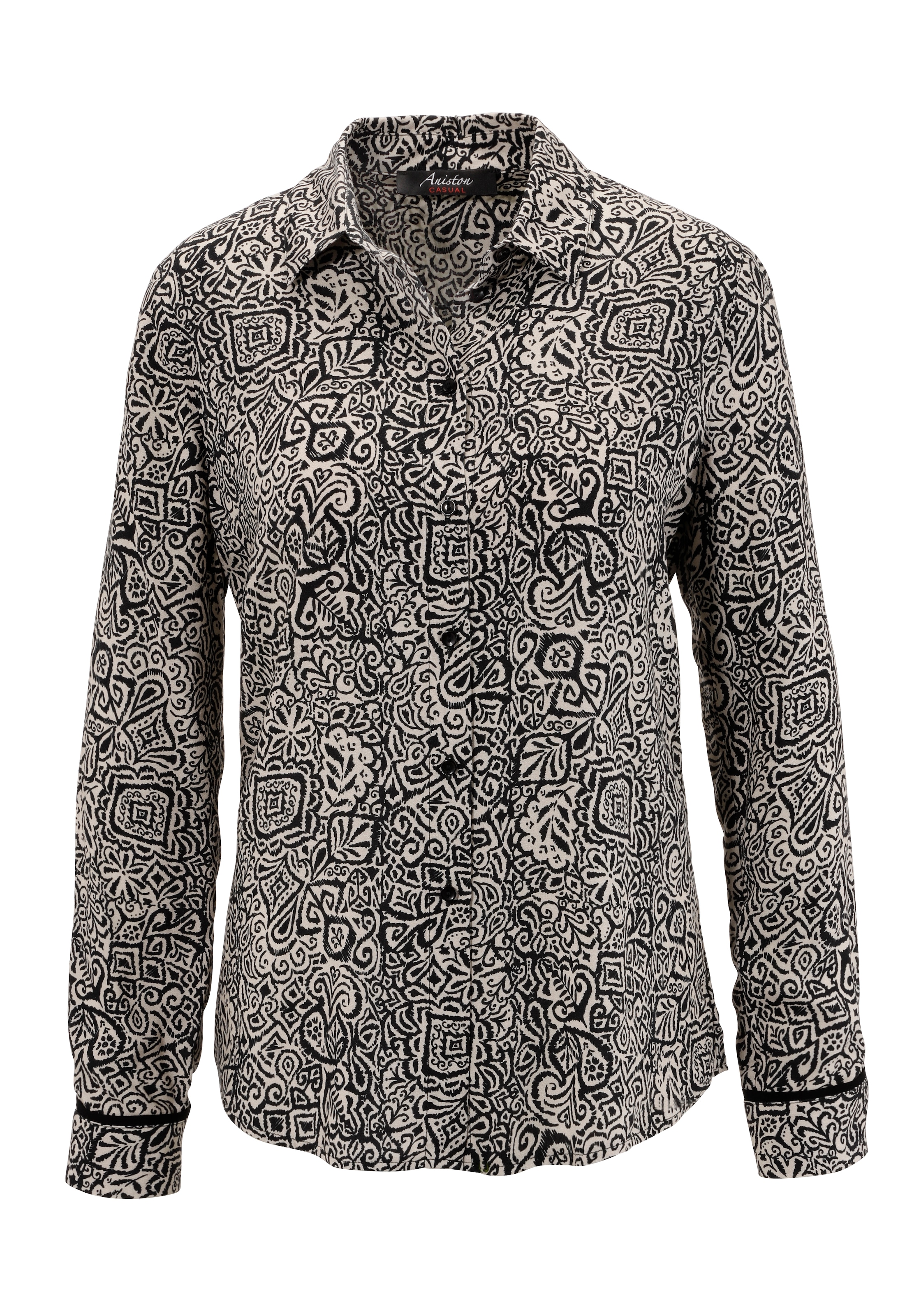 Aniston CASUAL interessantem Hemdbluse, mit kaufen KOLLEKTION | - NEUE Alloverdruck BAUR