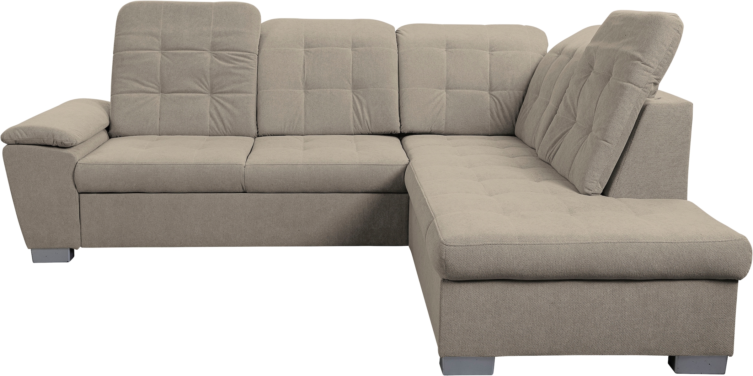 WERK2 Ecksofa "Bonny inkl. Kopfteilverstellung, Bettfunktion, Stauraum, Bre günstig online kaufen