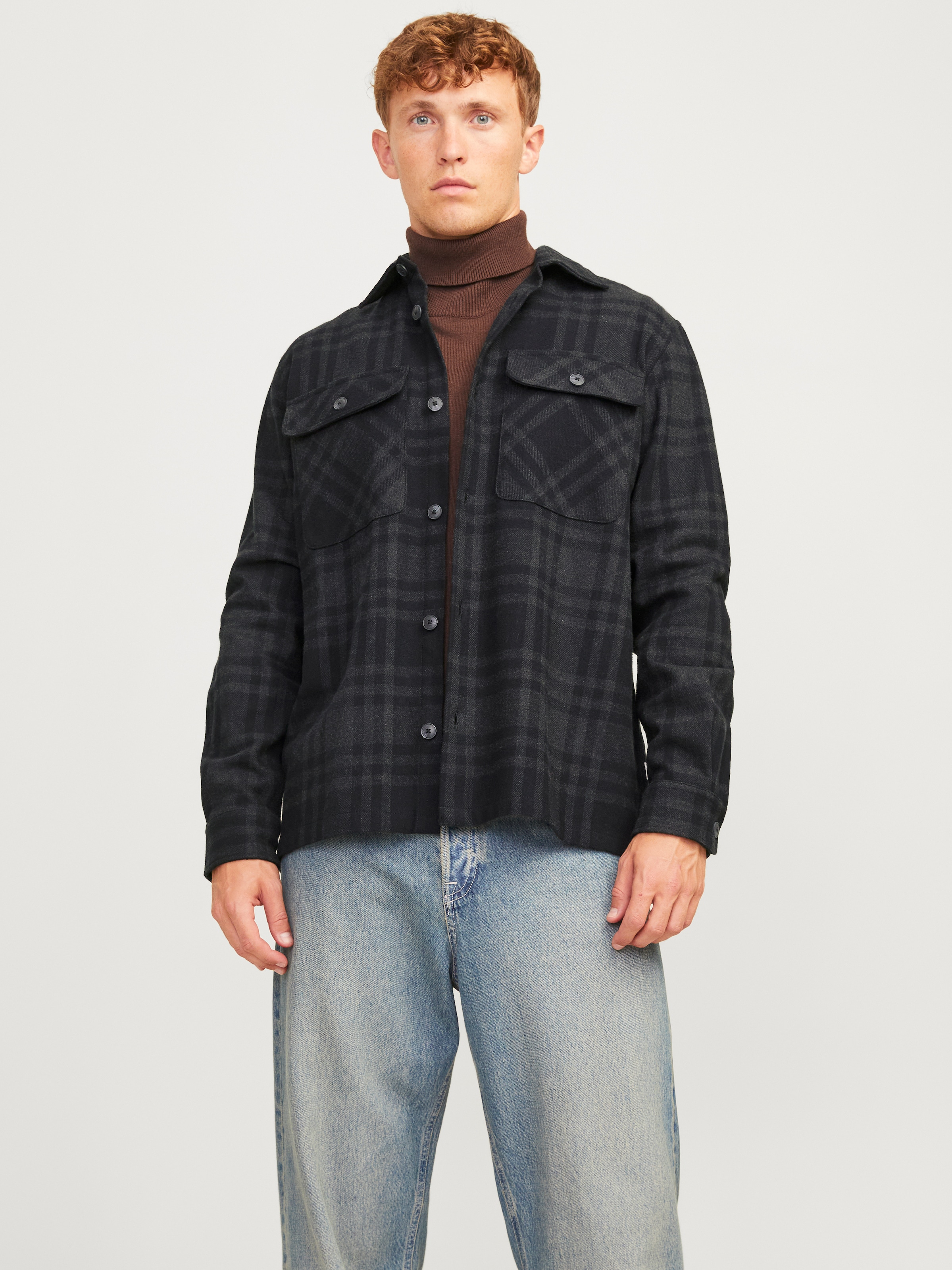 Jack & Jones Langarmhemd »JPRRAYMOND MELANGE CHECK LS OVERSHIRT SN«