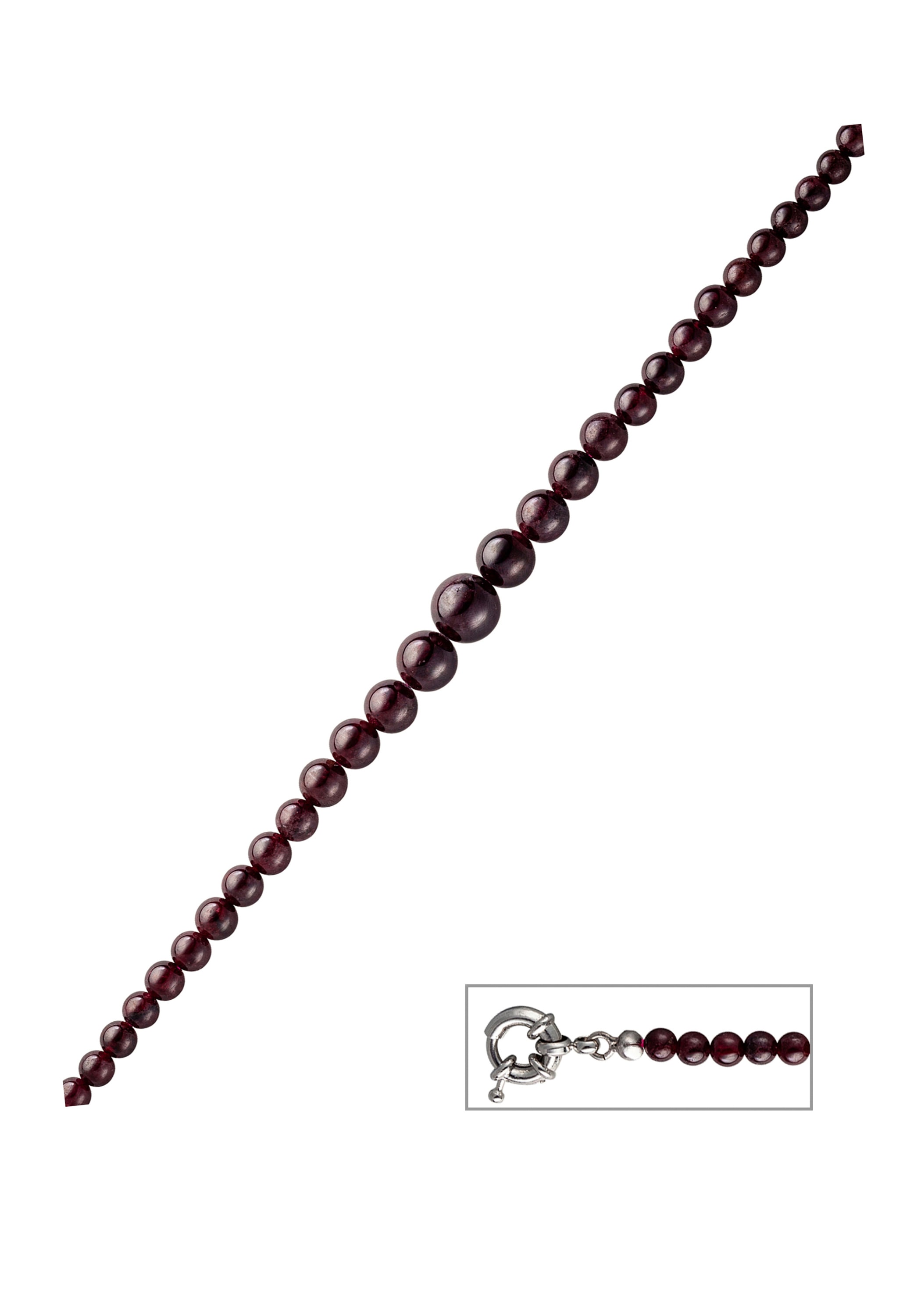 JOBO Kette ohne Anhänger »Edelsteinkette mit Granat«, 45 cm