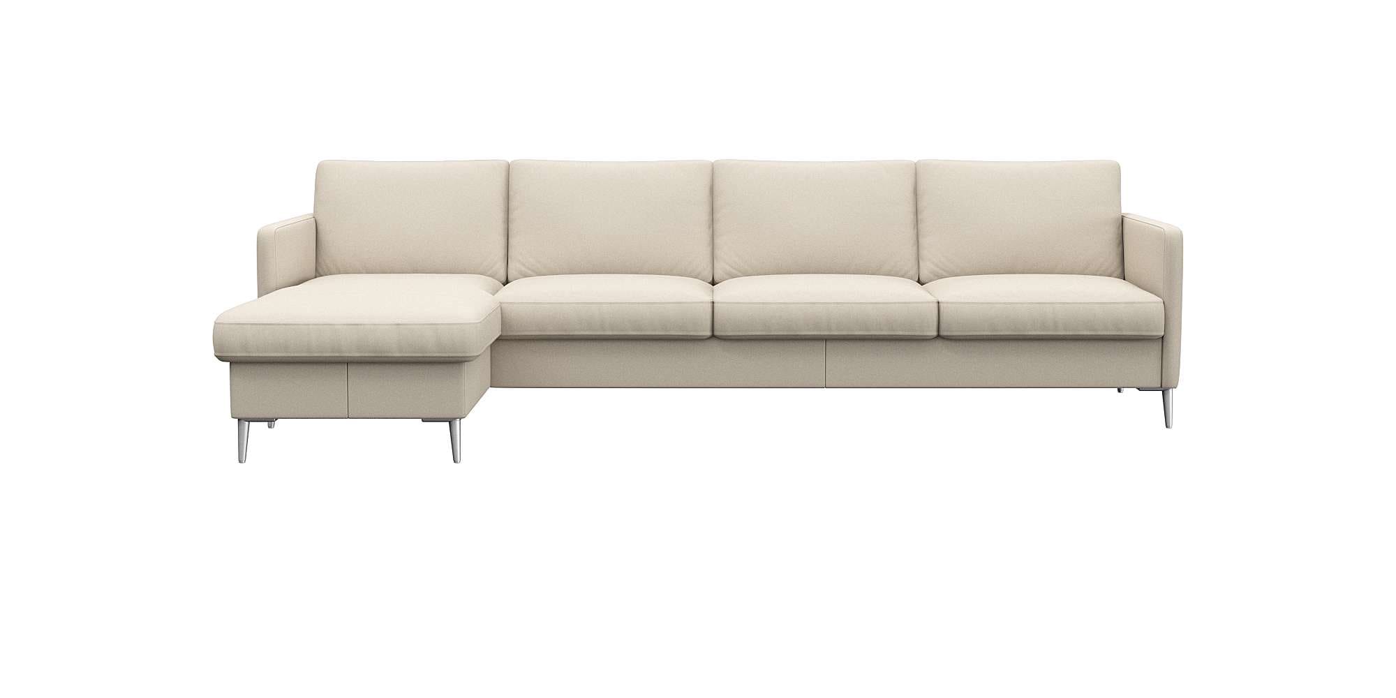 FLEXLUX Ecksofa "Fiore, super Sitzkomfort durch Kaltschaum im Sitz, L-Form" günstig online kaufen