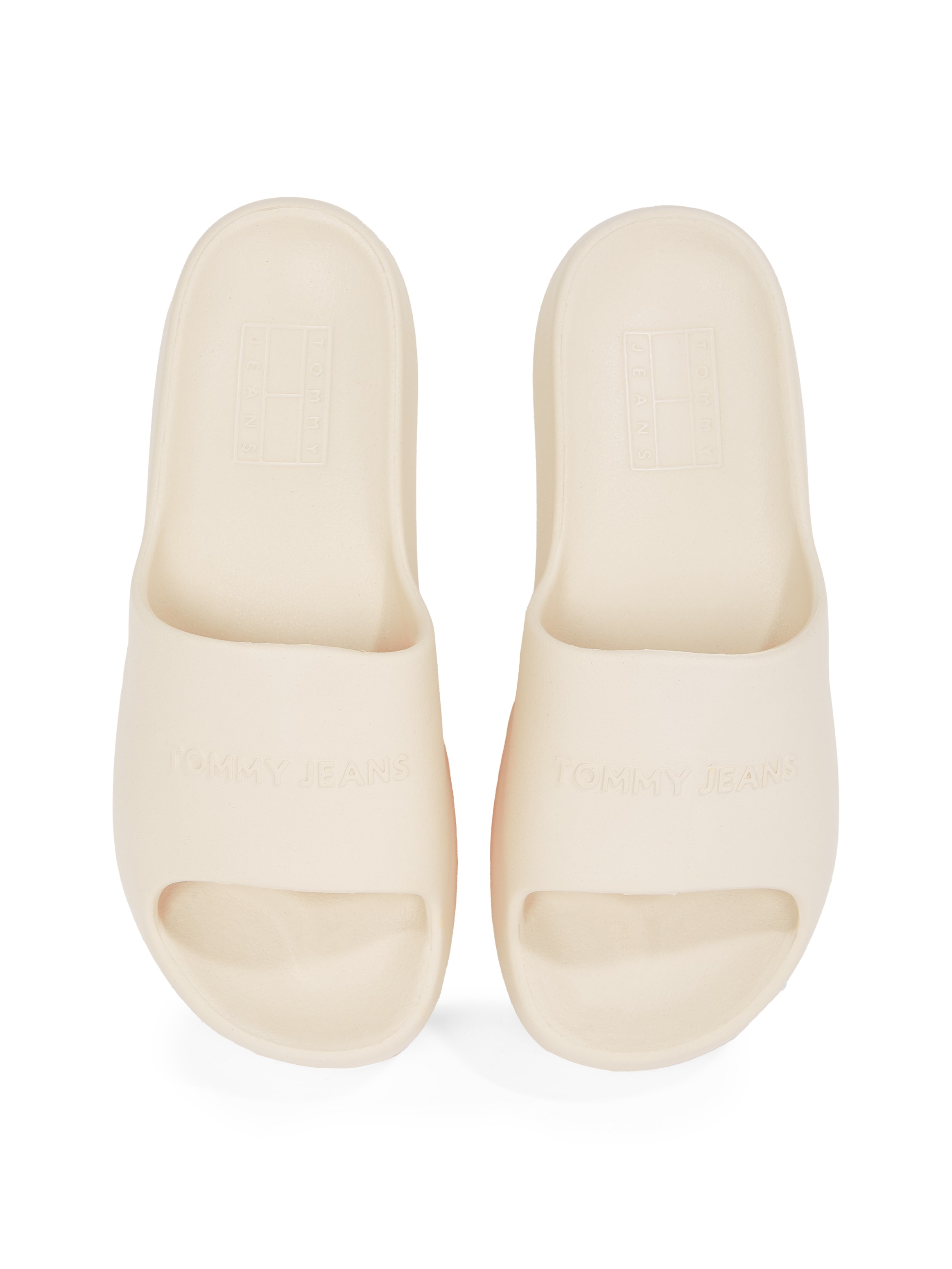 Tommy Jeans Pantolette »TJW CHUNKY POOL SLIDE ESS«, Plateau, Sommerschuh, Schlupfschuh, Bequemschuh, Logoschriftzug