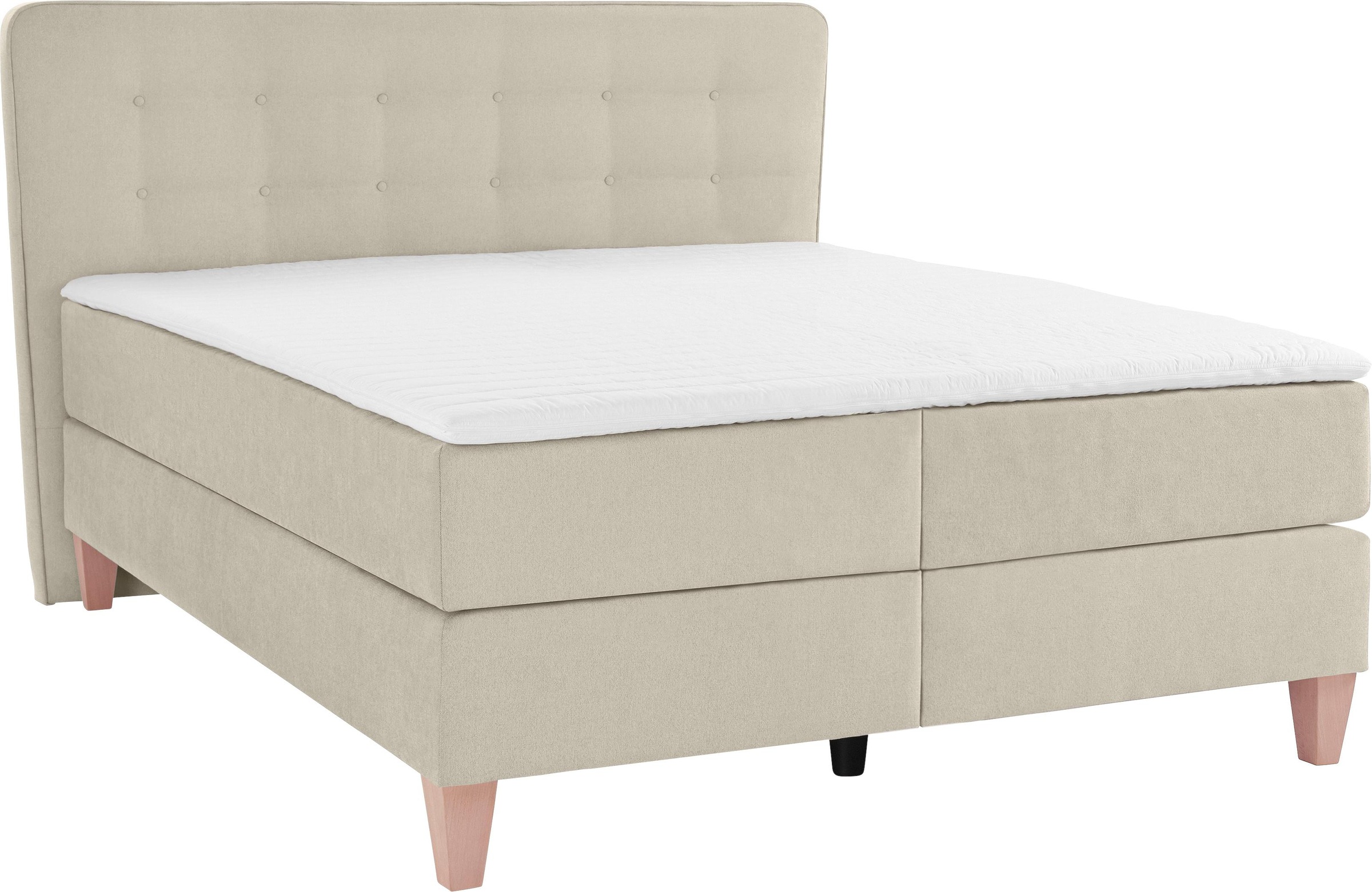 Home affaire Boxspringbett »Ascola«, incl. Topper, 5, Breiten, 3 Ausführungen, 2 Härtegrade