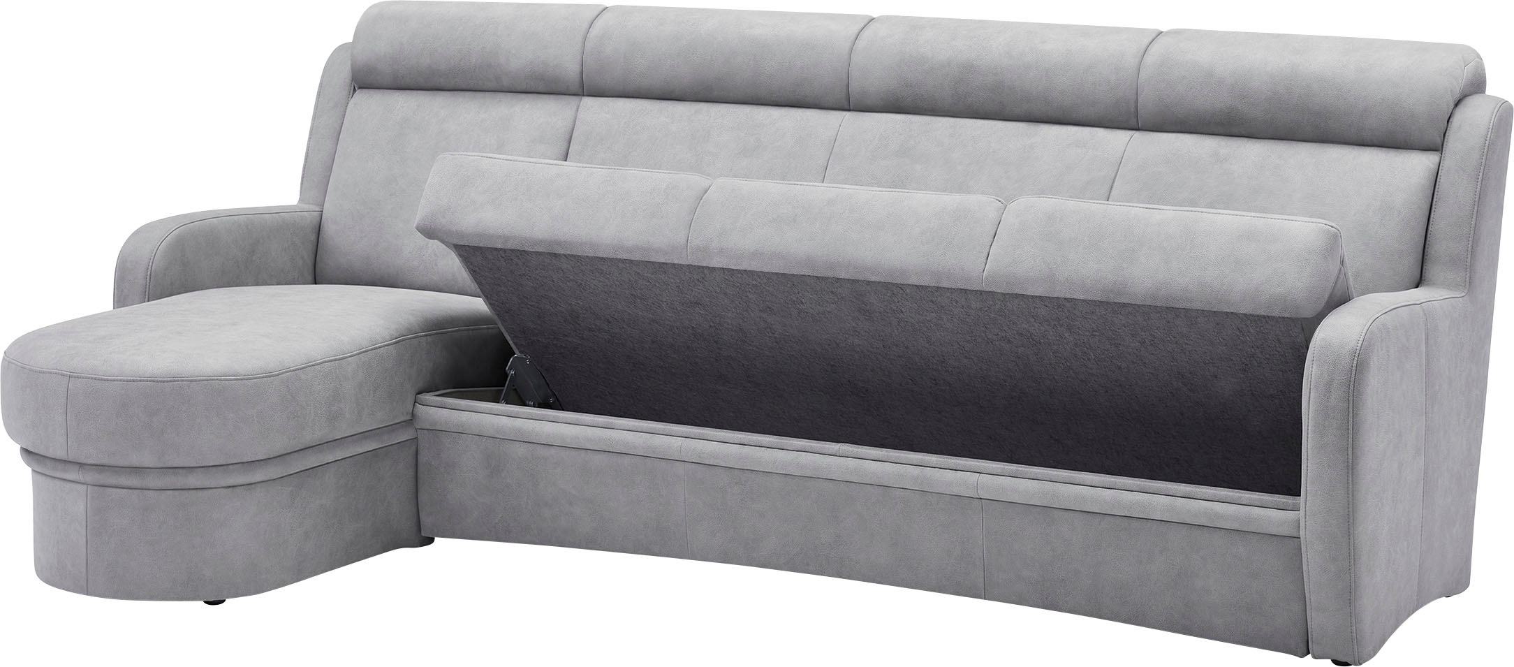 VILLA BECK Ecksofa »Varese L-Form«, (2 St.), Kopfteilverstellung, wahlweise mit Sitzvorzug, in Sitzhöhe 49 cm