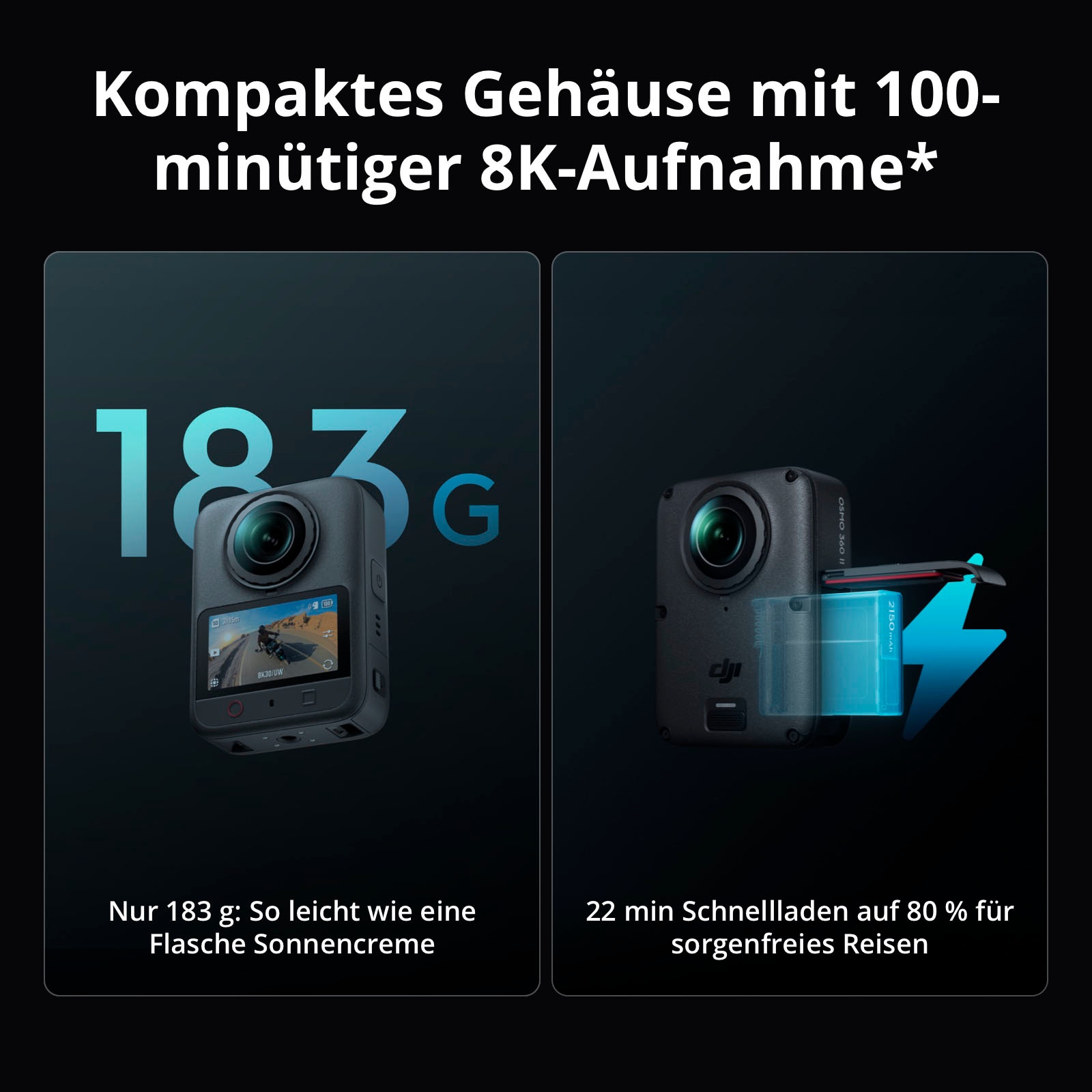 DJI 360°-Kamera »Osmo 360 II Get Set Combo« 8K Bluetooth